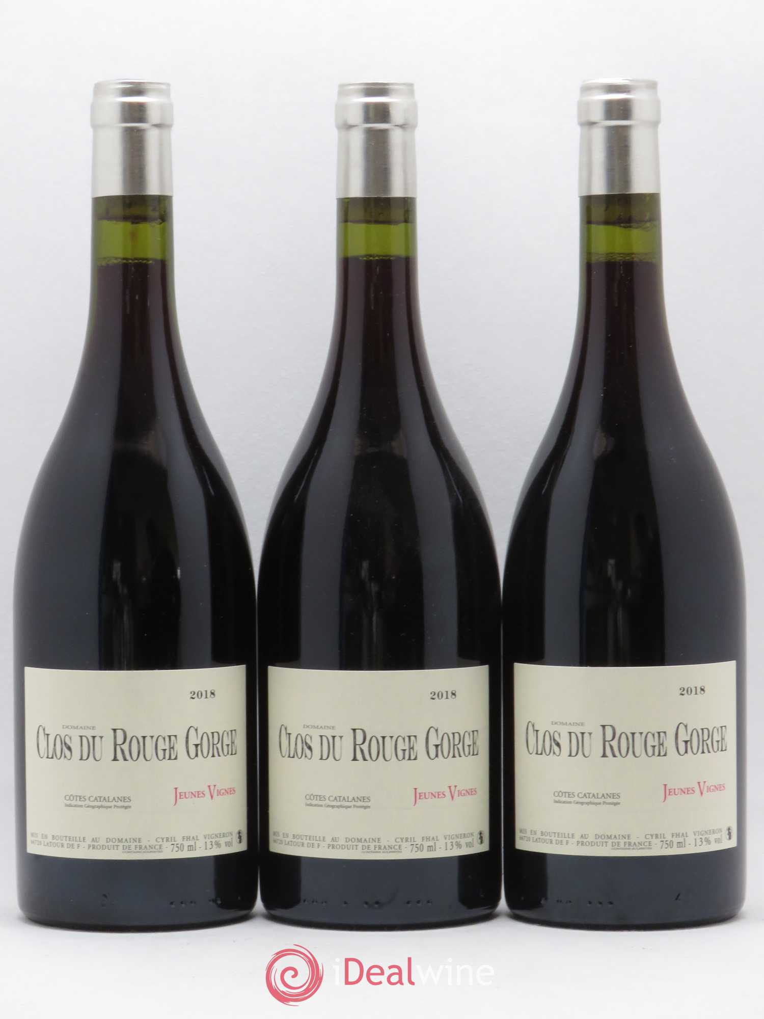 Côtes Catalanes (VDP des Côtes Catalanes) Clos du Rouge Gorge Jeunes Vignes Cyril Fhal 2018 - Lot de 3 bouteilles - 0