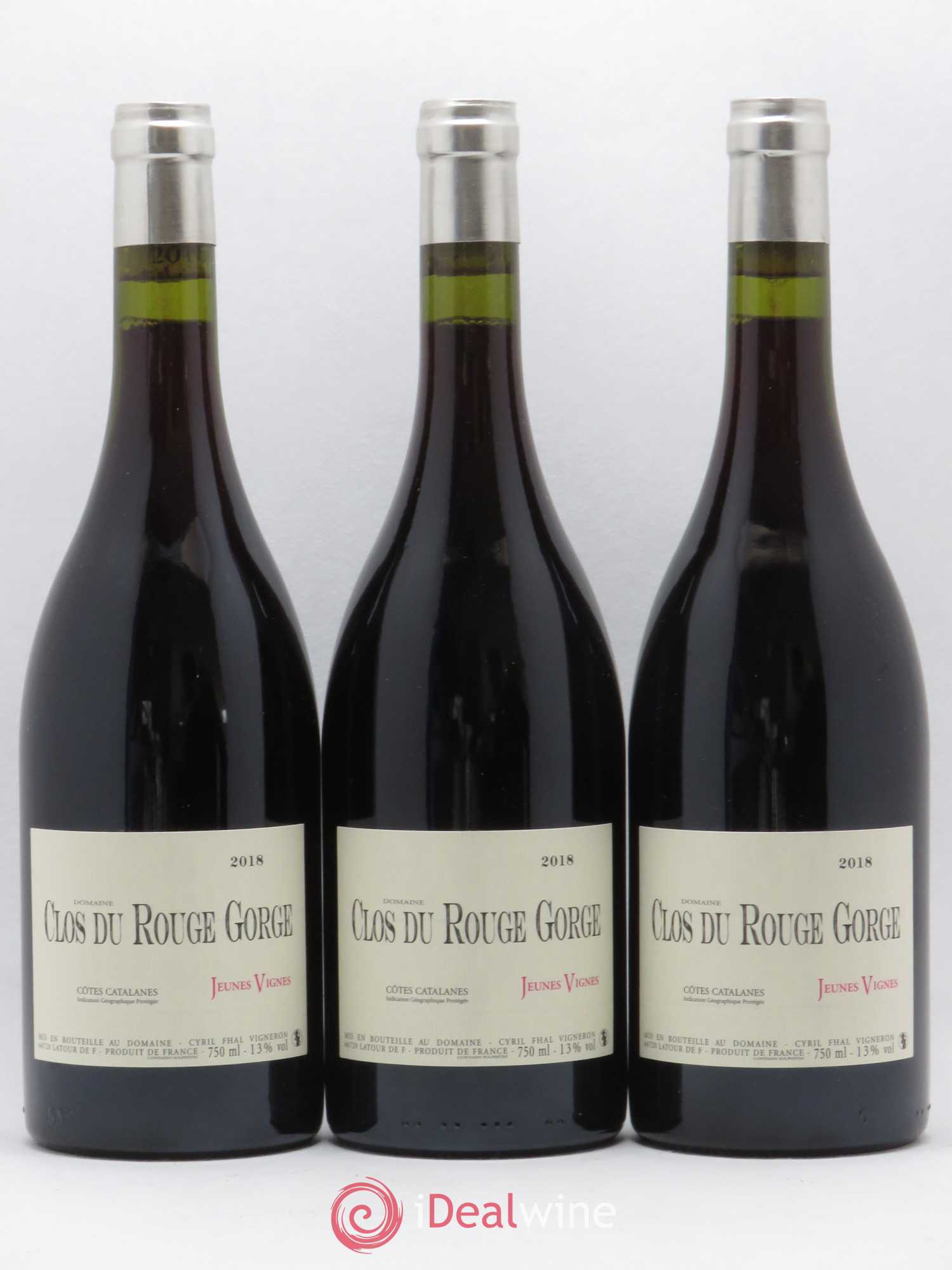 Côtes Catalanes (VDP des Côtes Catalanes) Clos du Rouge Gorge Jeunes Vignes Cyril Fhal 2018 - Lot de 3 bouteilles - 0
