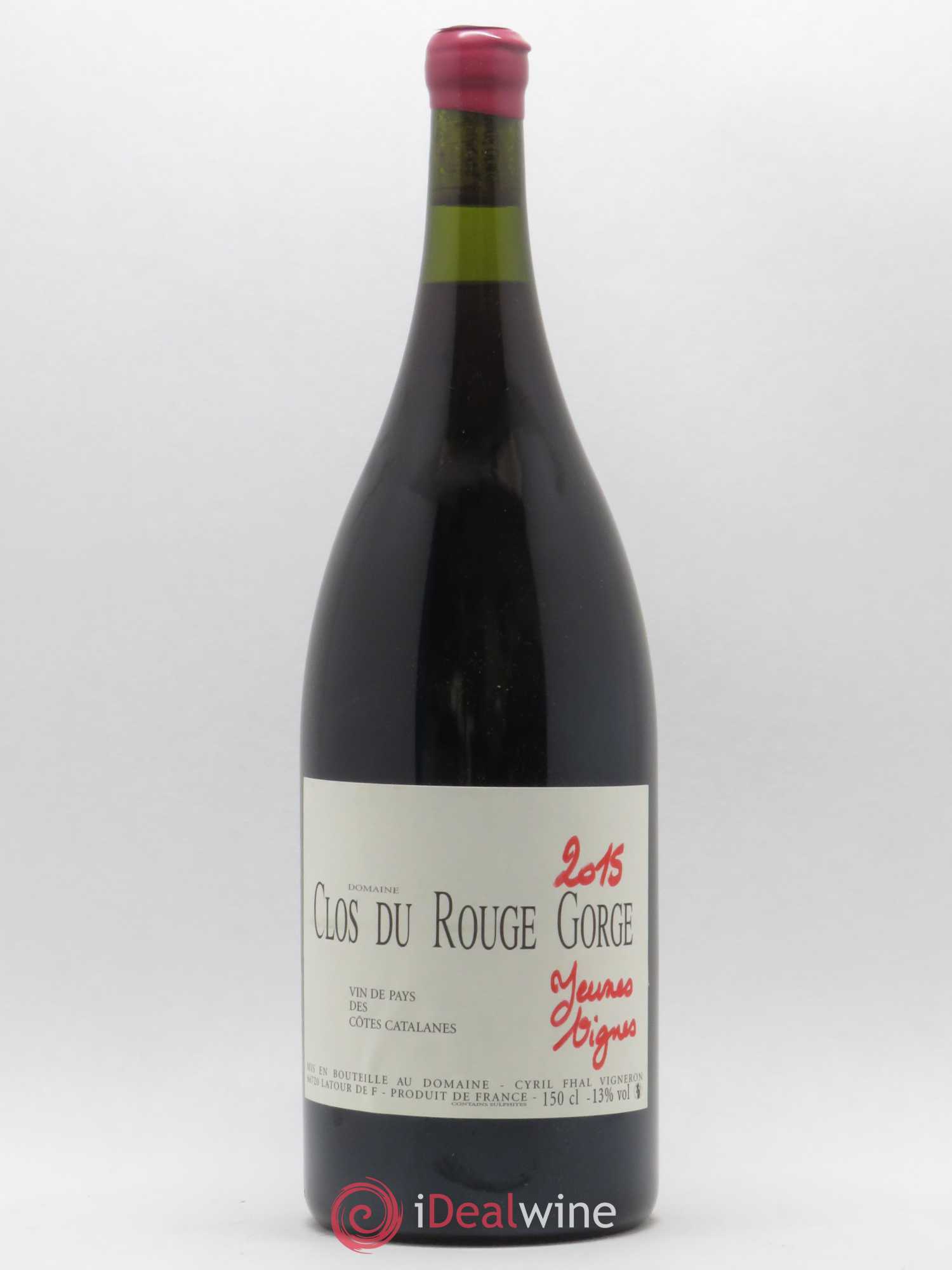 Côtes Catalanes (VDP des Côtes Catalanes) Clos du Rouge Gorge Jeunes Vignes Cyril Fhal 2015 - Lot de 1 magnum - 0