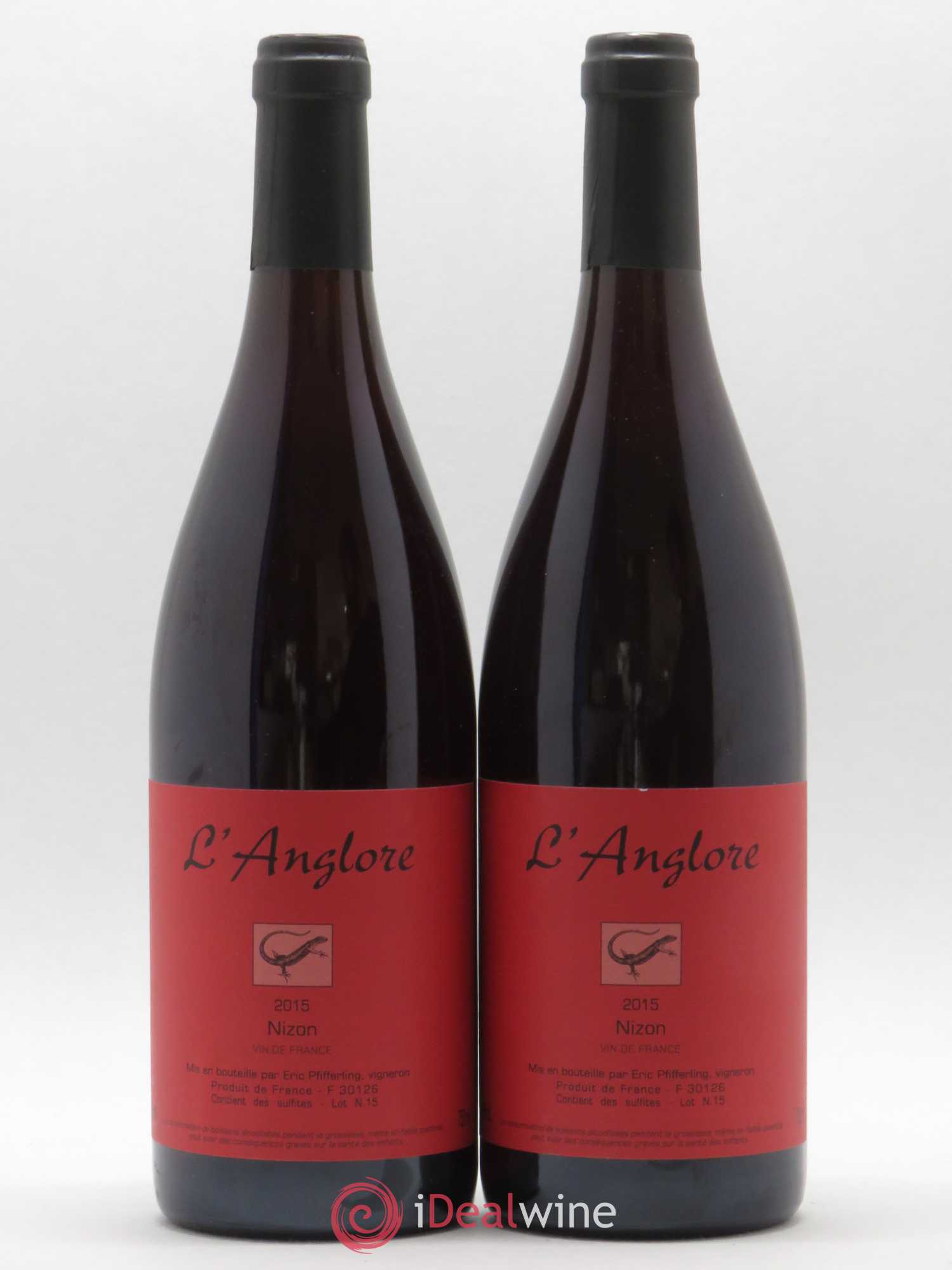 Vin de France Nizon L'Anglore 2015 - Lot de 2 bouteilles - 0