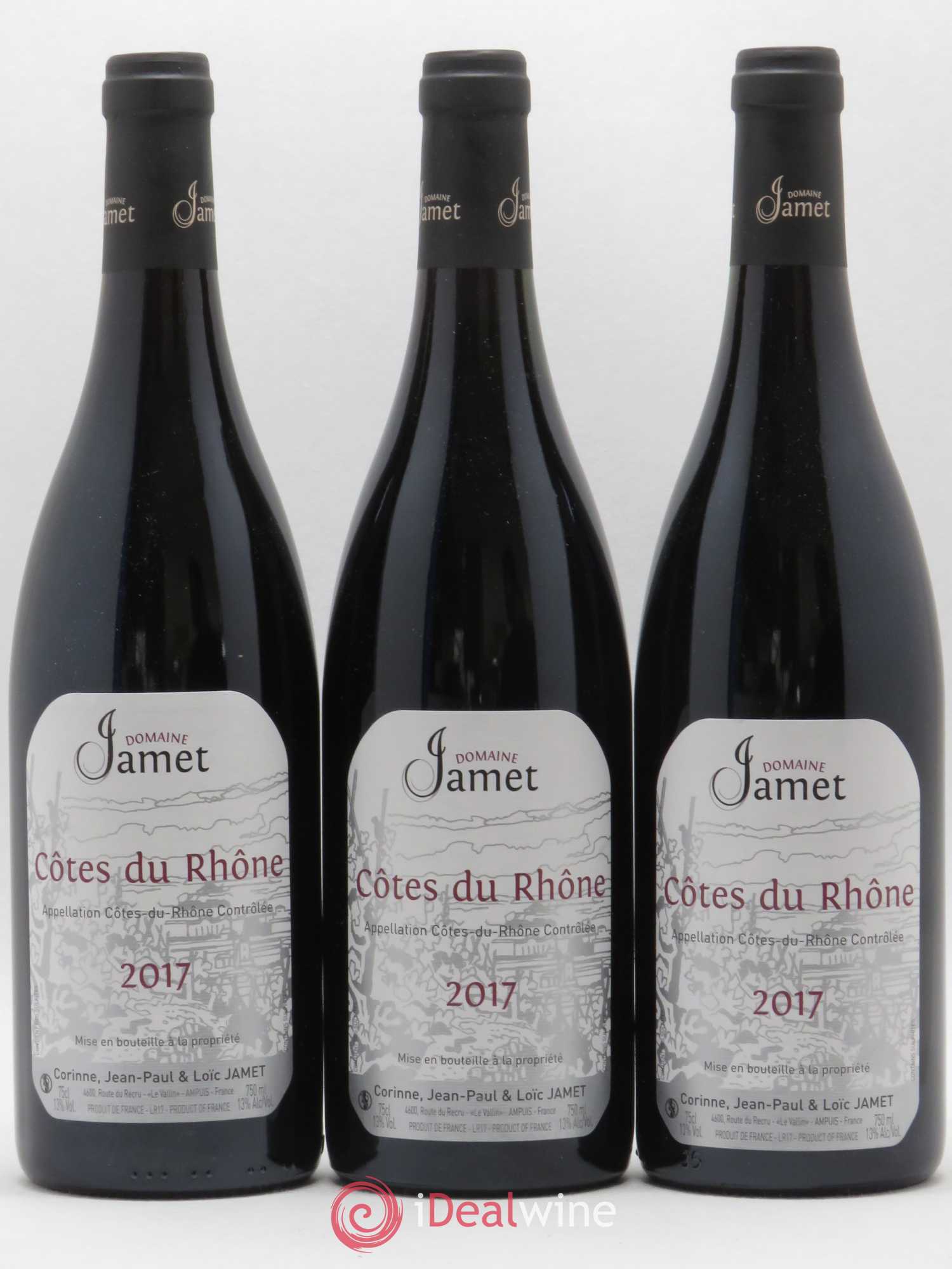 Côtes-du-Rhône Jamet (Domaine) 2017 - Lot de 3 bouteilles - 0