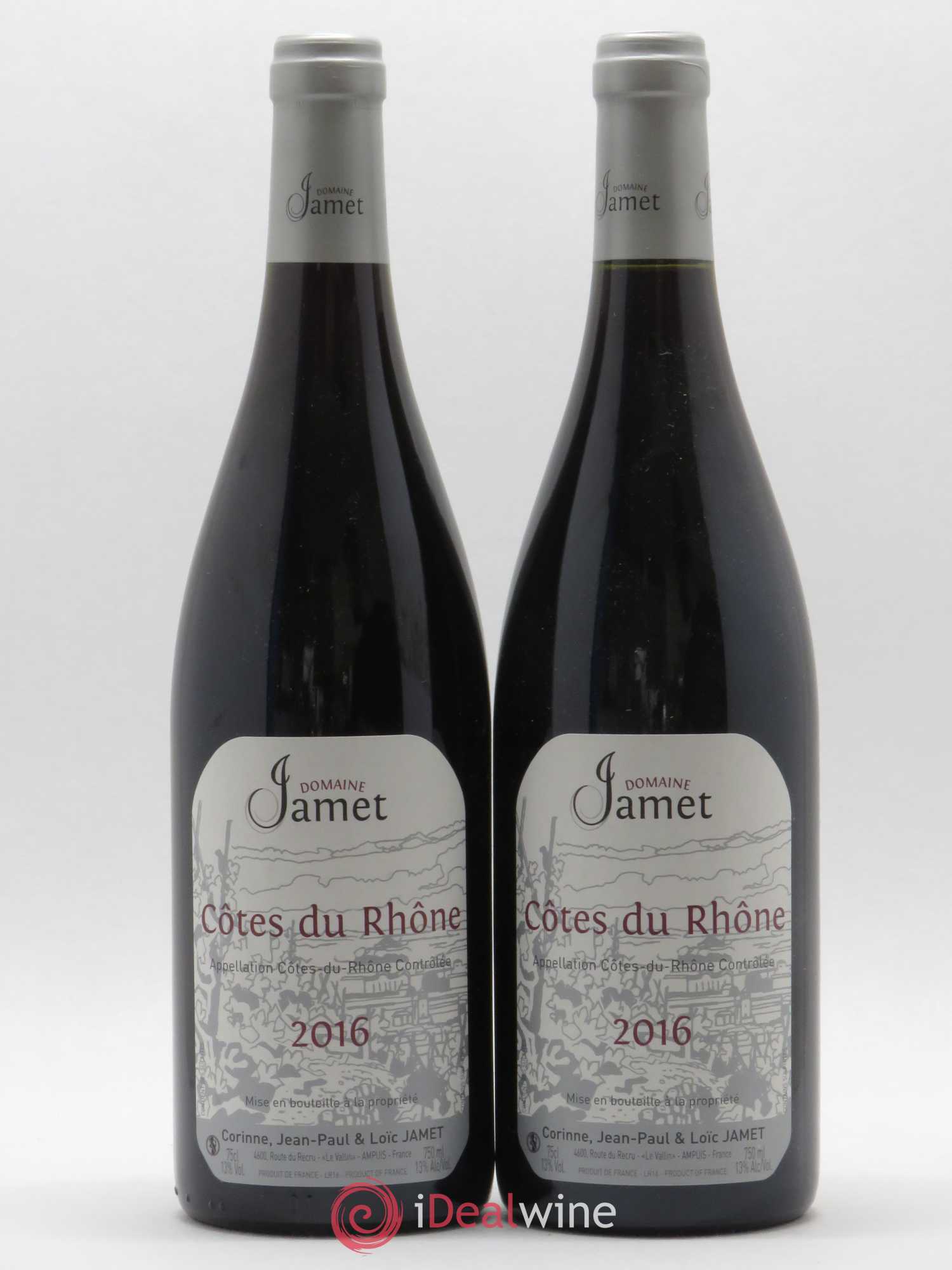 Côtes-du-Rhône Jamet (Domaine) 2016 - Lot de 2 bouteilles - 0