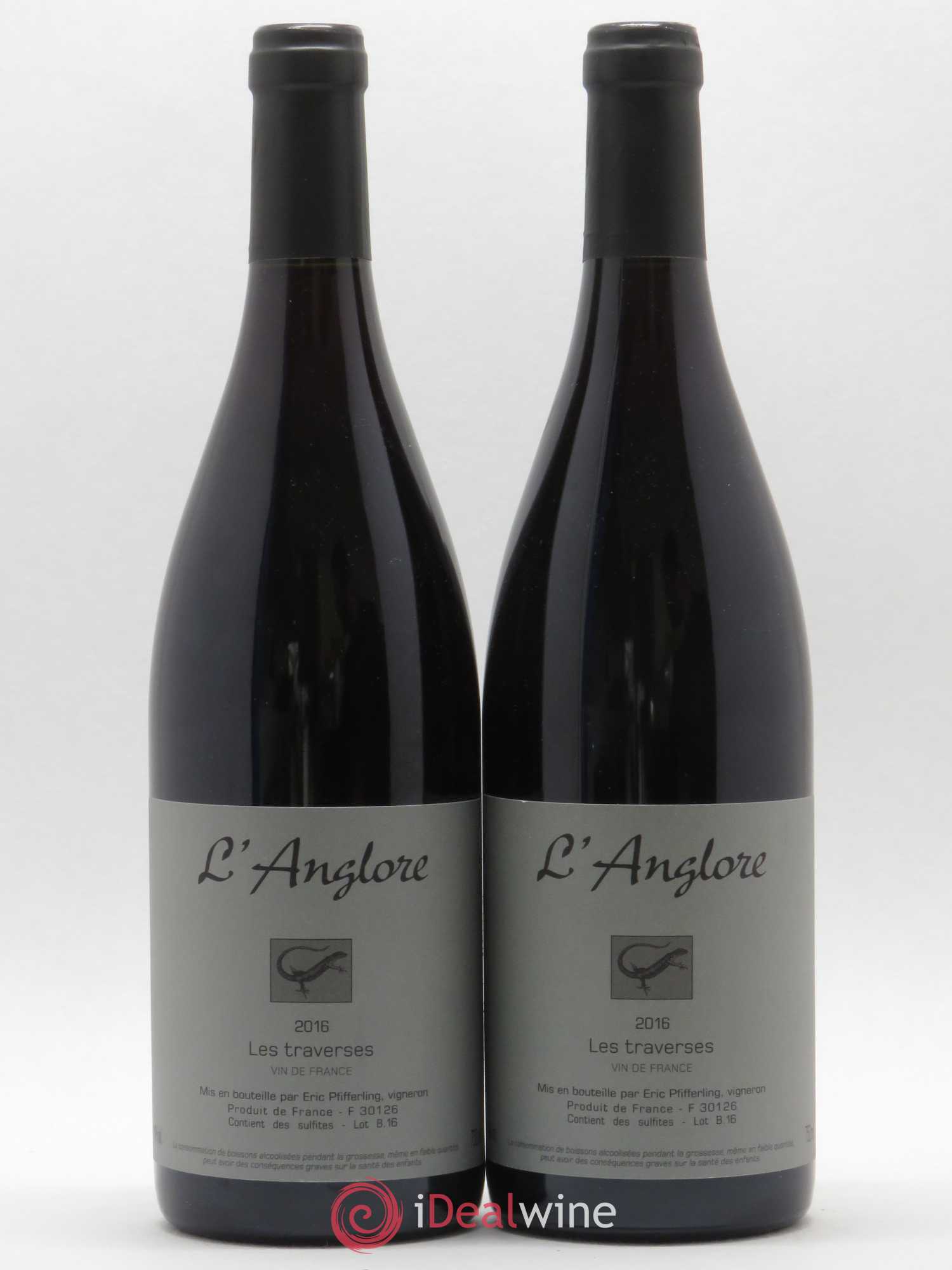 Vin de France Les Traverses L'Anglore 2016 - Lot de 2 bouteilles - 0