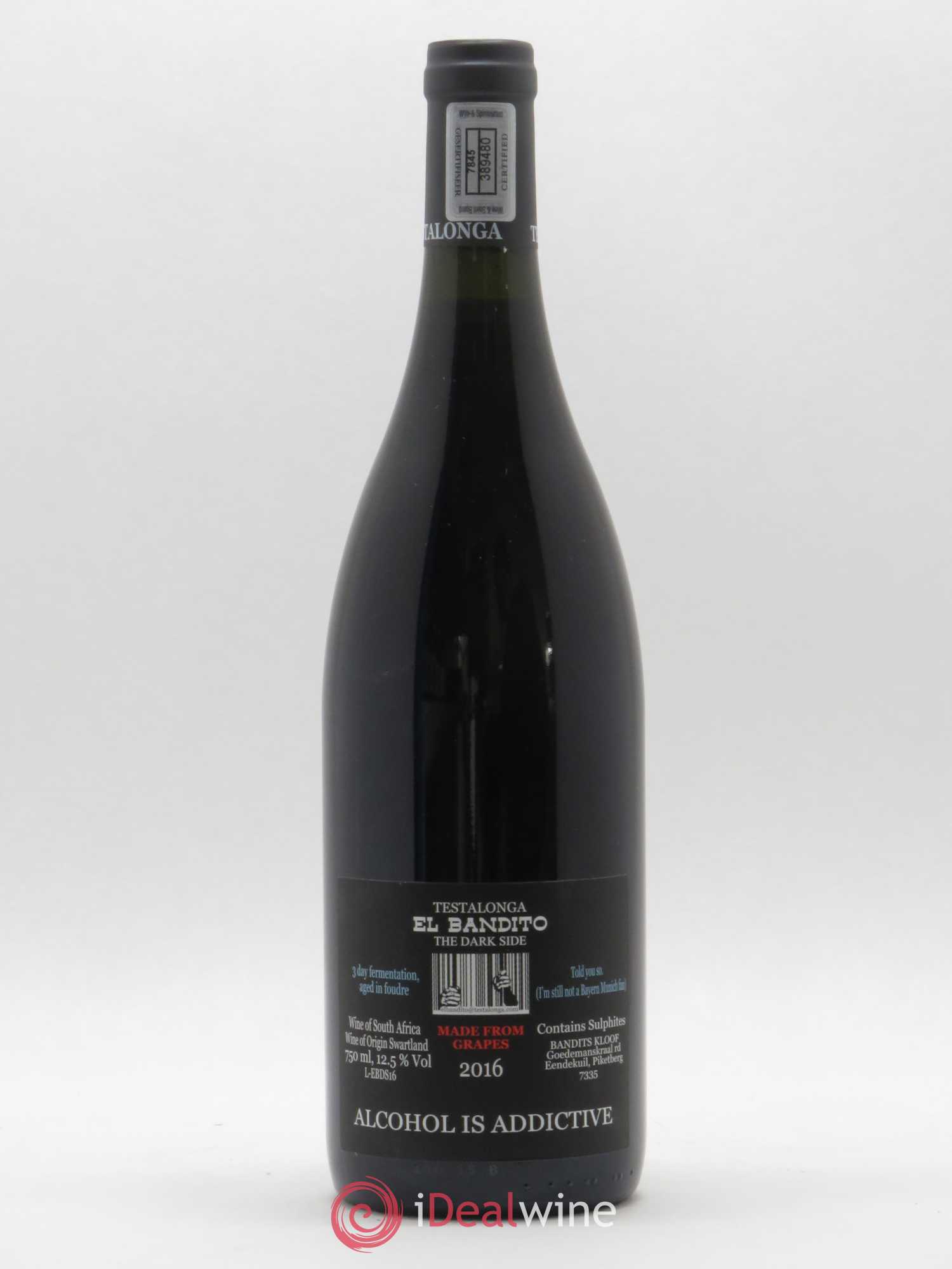 Afrique du Sud Testalonga El Bandito The Dark Side 2016 - Posten von 1 Flasche - 1