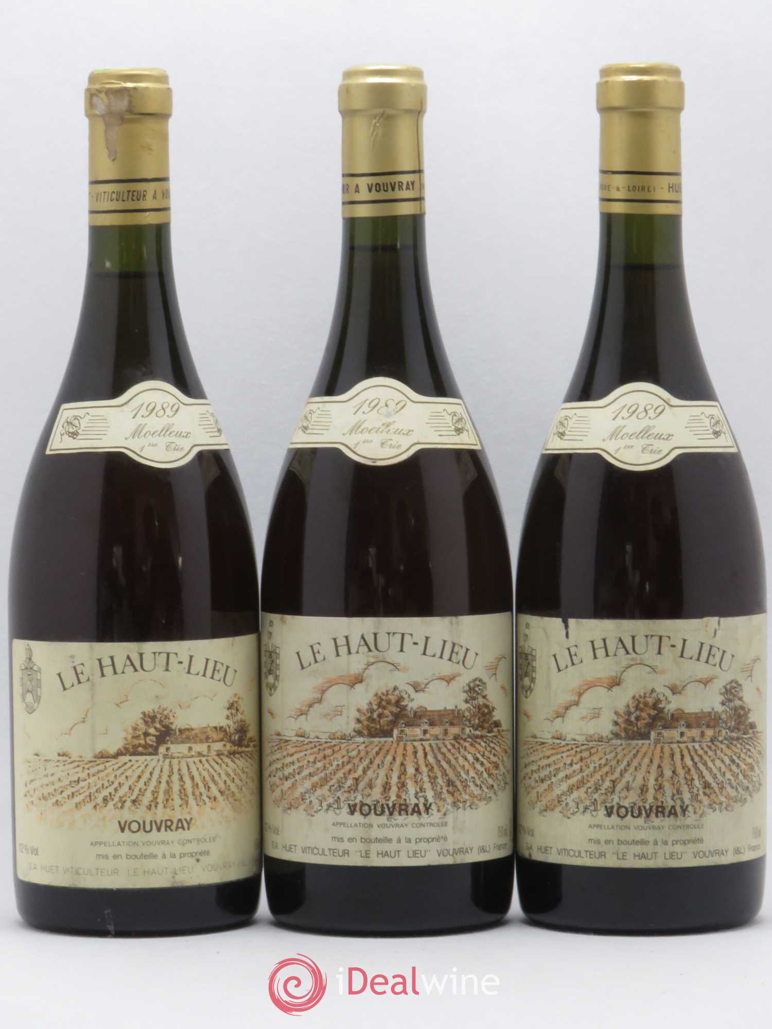 Vouvray Le Haut-Lieu Moelleux 1ère Trie Domaine Huet 1989 - Lotto di 3 bottiglie - 0