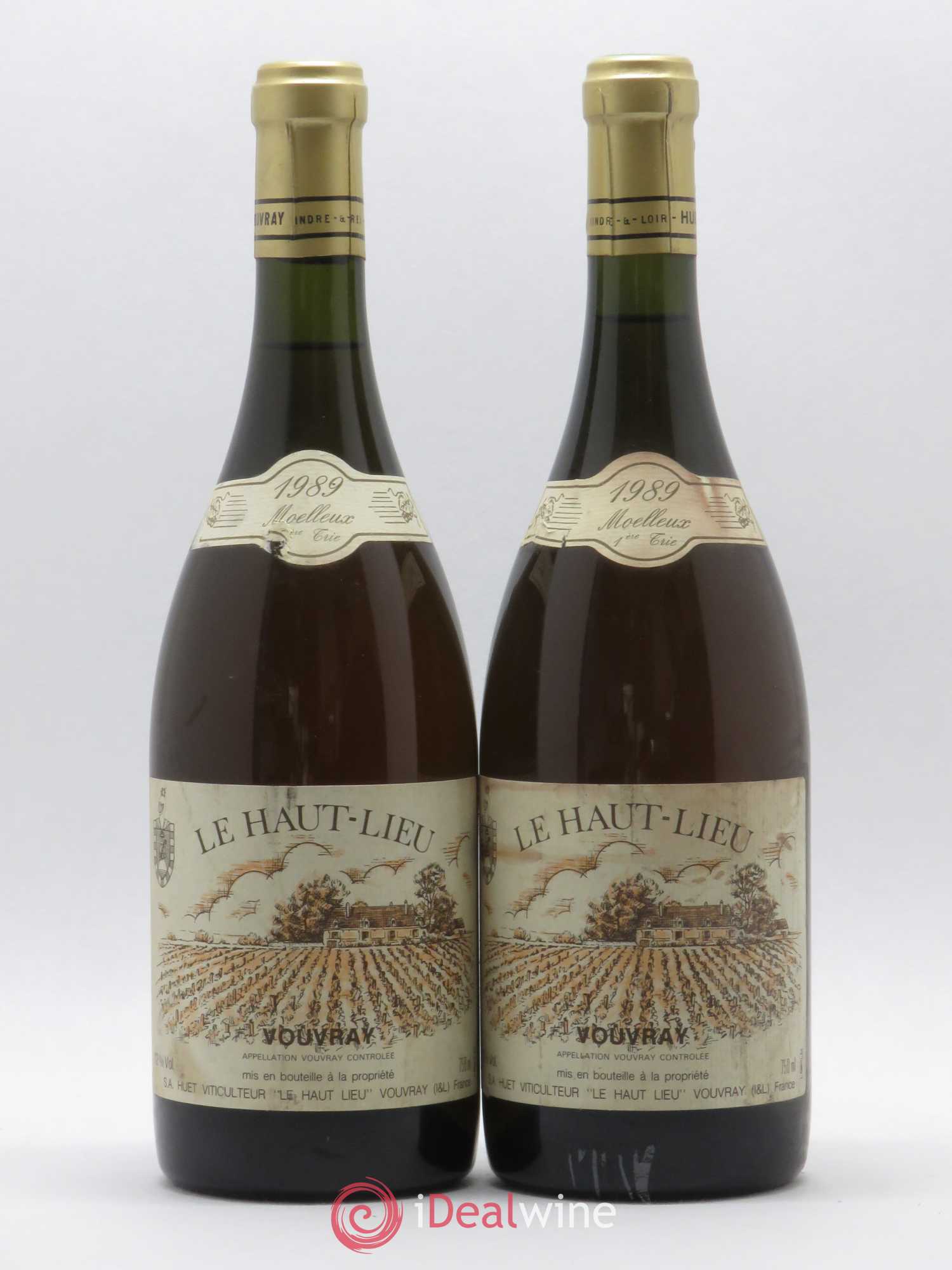 Vouvray Le Haut-Lieu Moelleux 1ère Trie Domaine Huet 1989 - Lotto di 2 bottiglie - 0