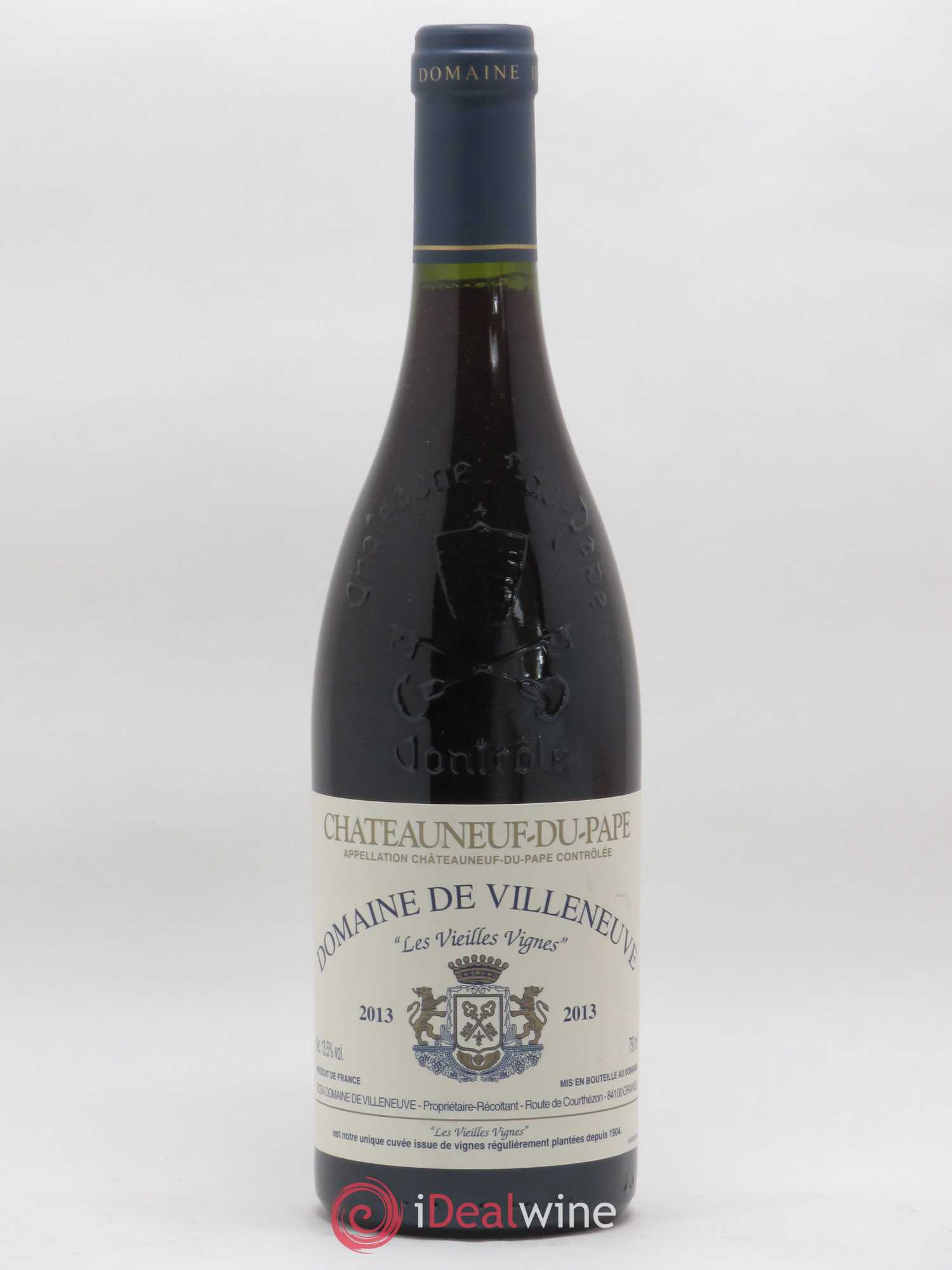 Châteauneuf-du-Pape Vieilles Vignes Domaine de Villeneuve 2013 - Lot de 1 bouteille - 0