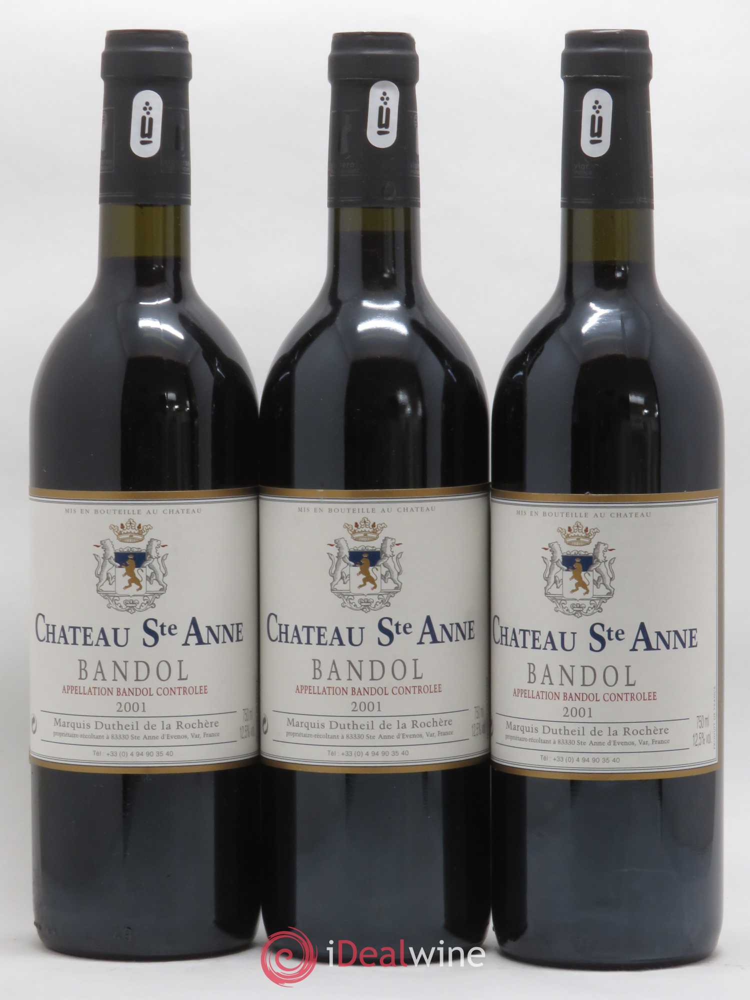 Bandol Château Saint Anne 2001 - Lot de 3 bouteilles - 0