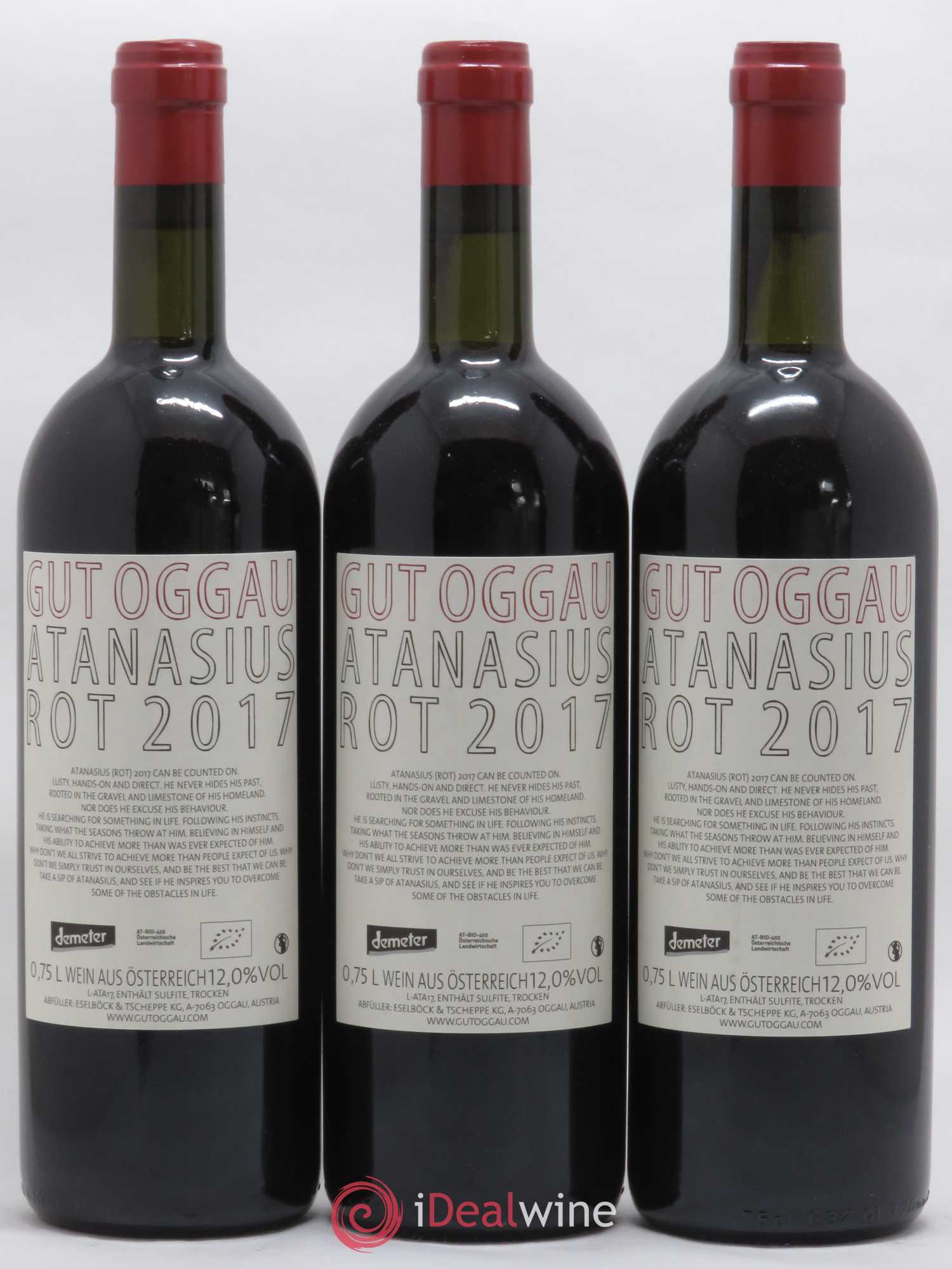 Autriche Atanasius Gut Oggau 2017 - Posten von 3 Flaschen - 1