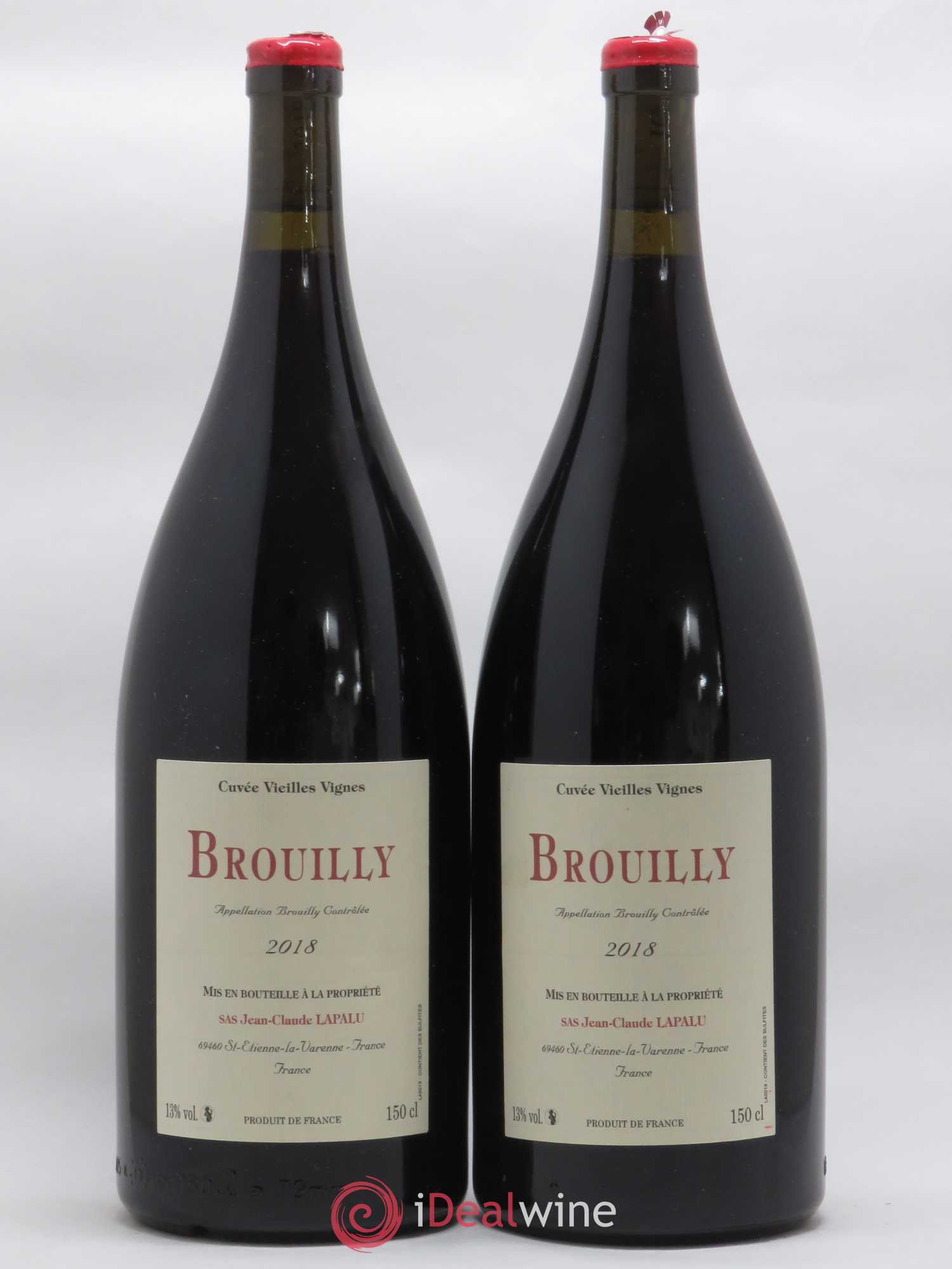 Brouilly Vieilles Vignes Jean-Claude Lapalu 2018 - Lot de 2 magnums - 0