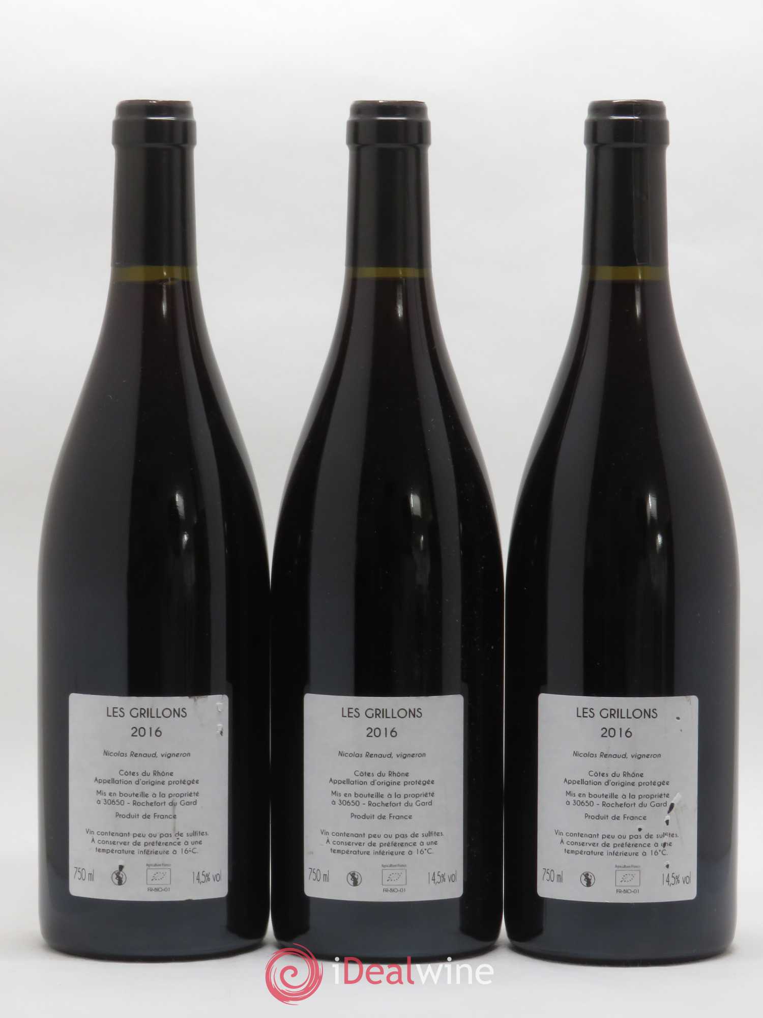 Côtes-du-Rhône Clos des Grillons 2016 - Lot de 3 bouteilles - 1