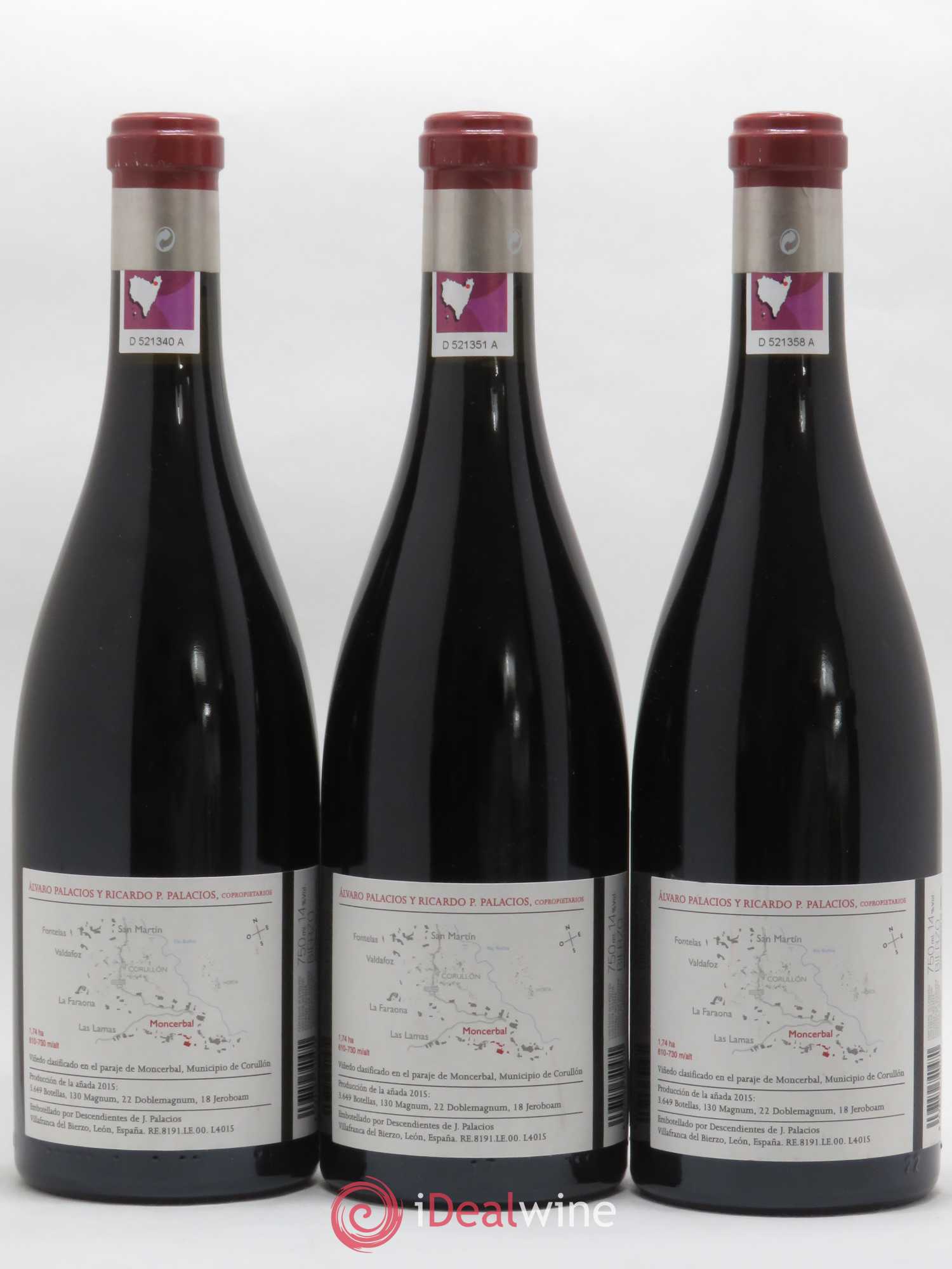 Bierzo Descendientes de J.Palacios Moncerbal 2015 - Lot de 3 bouteilles - 2