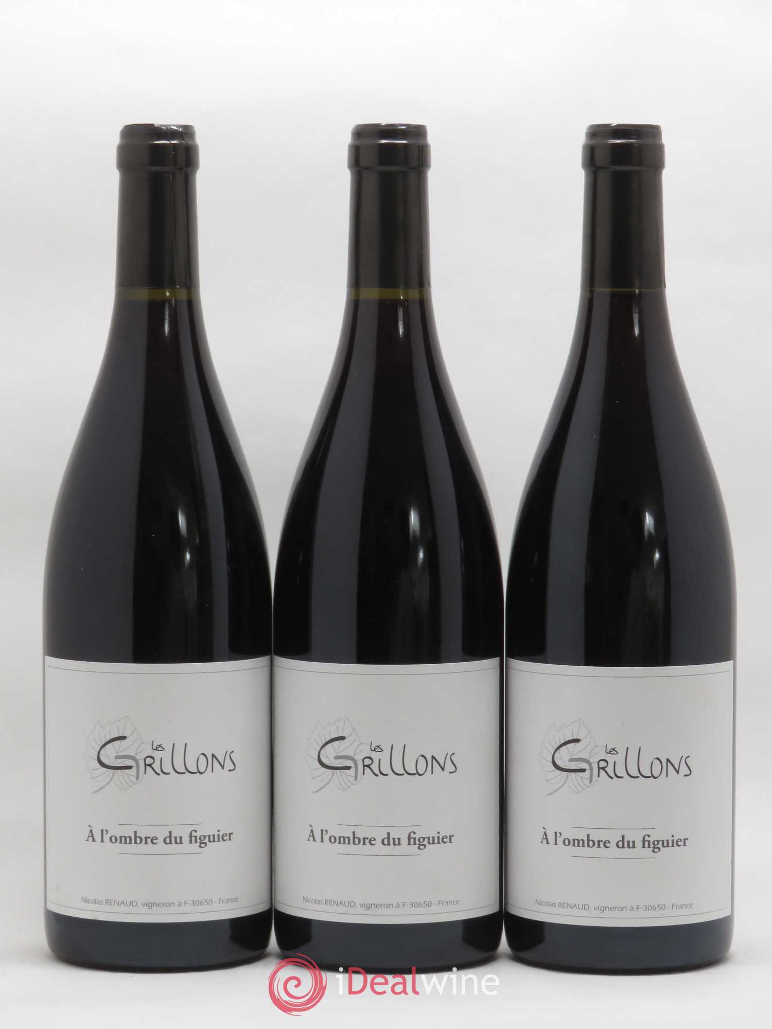Côtes-du-Rhône A l'ombre du Figuier Clos des Grillons 2015 - Posten von 3 Flaschen - 0