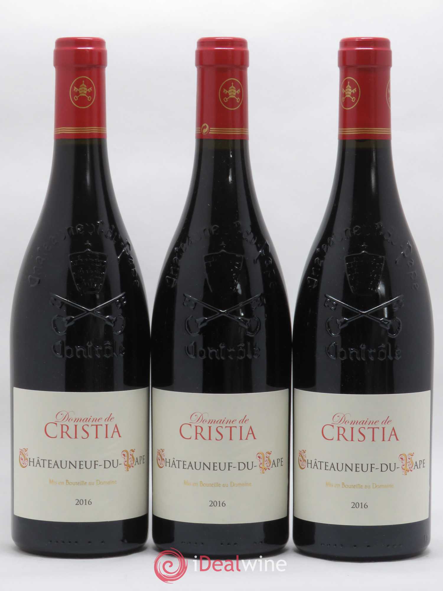 Châteauneuf-du-Pape Domaine de Cristia 2016 - Lot de 3 bouteilles - 0
