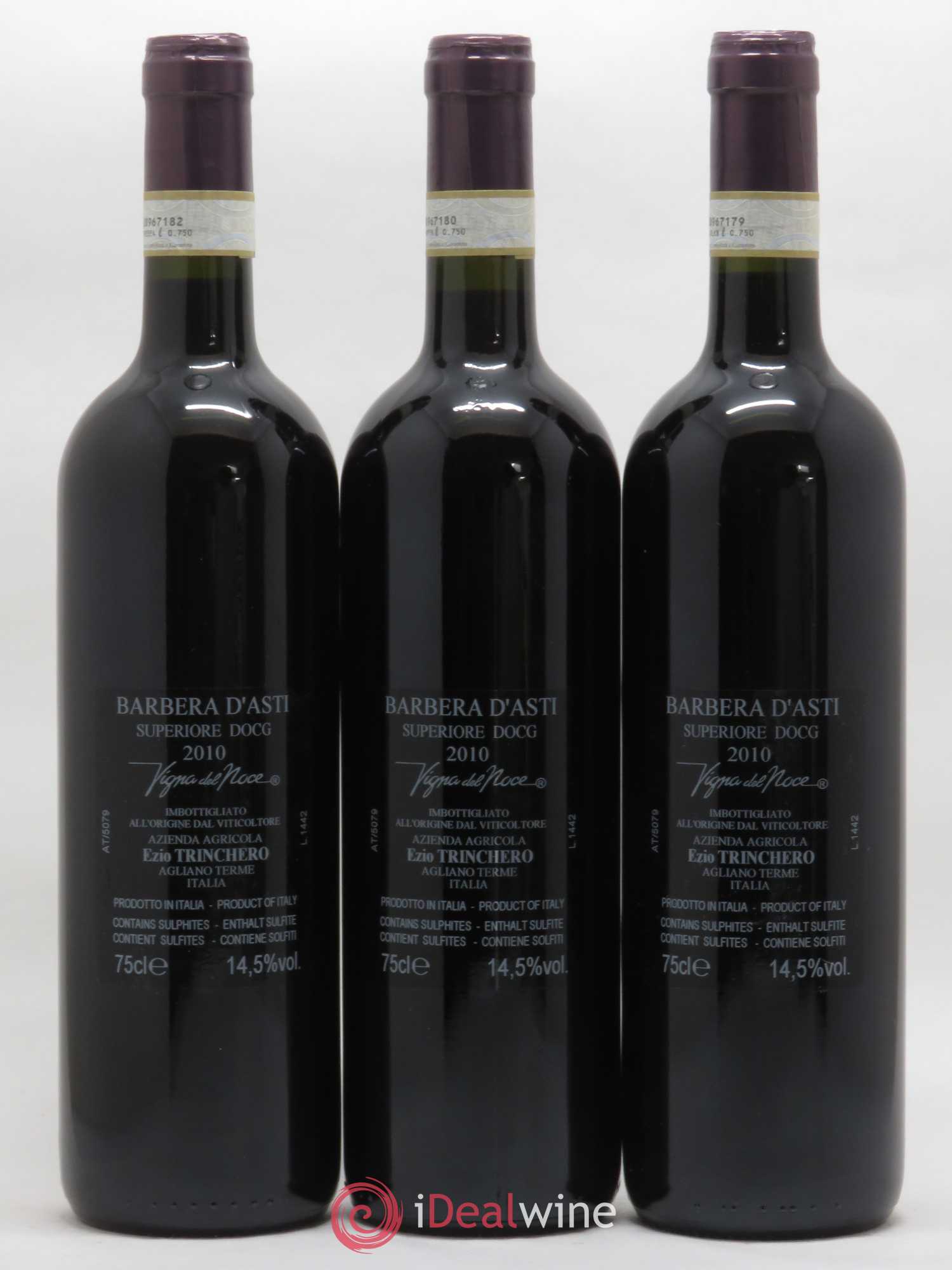 Italie Barbera d'Asti Superiore DOCG Vigna del Nocce Ezio Giacomo Trinchero 2010 - Posten von 3 Flaschen - 1