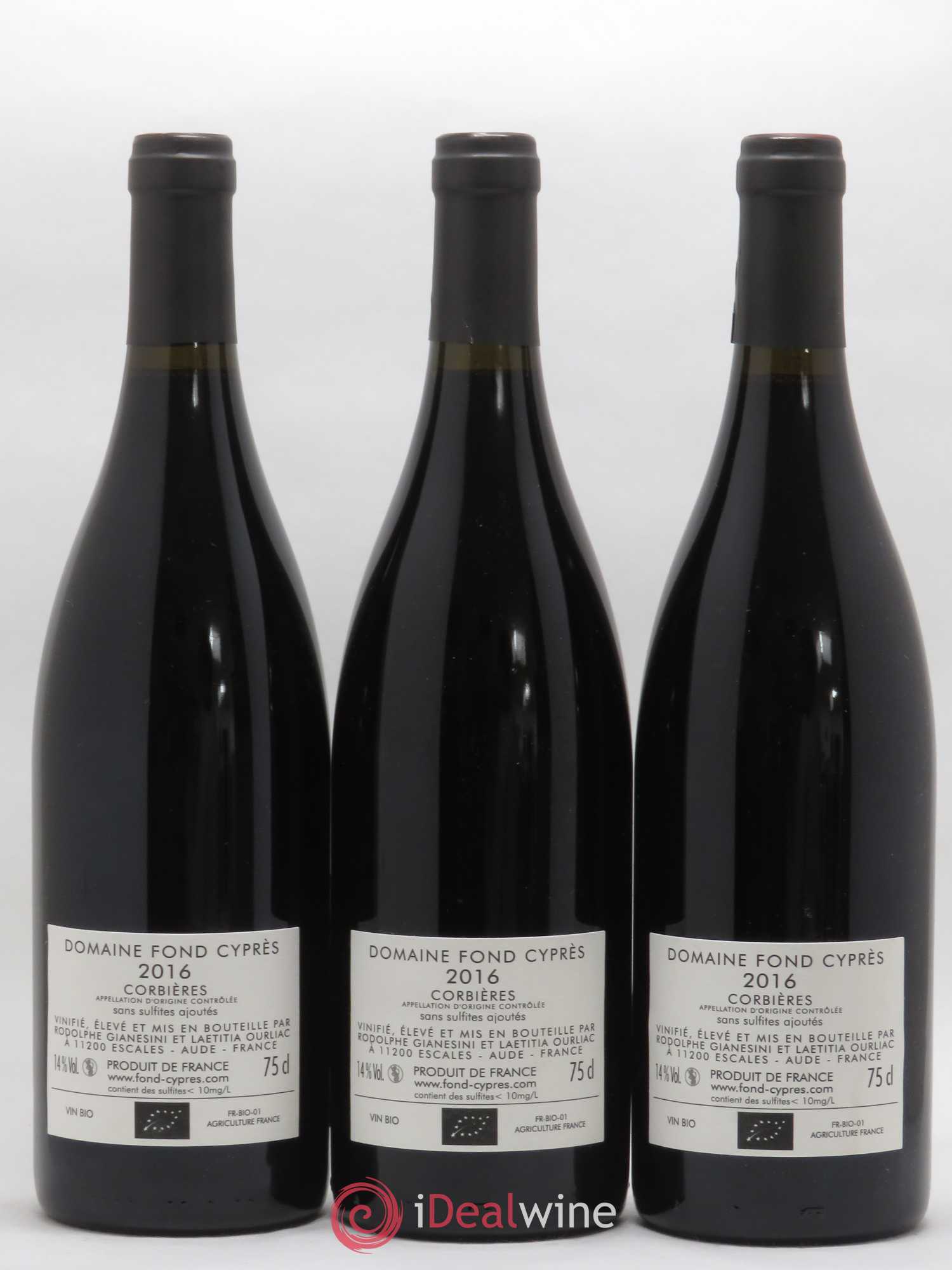 Corbières Domaine Fond Cyprès Le Corbières 2016 - Posten von 3 Flaschen - 1