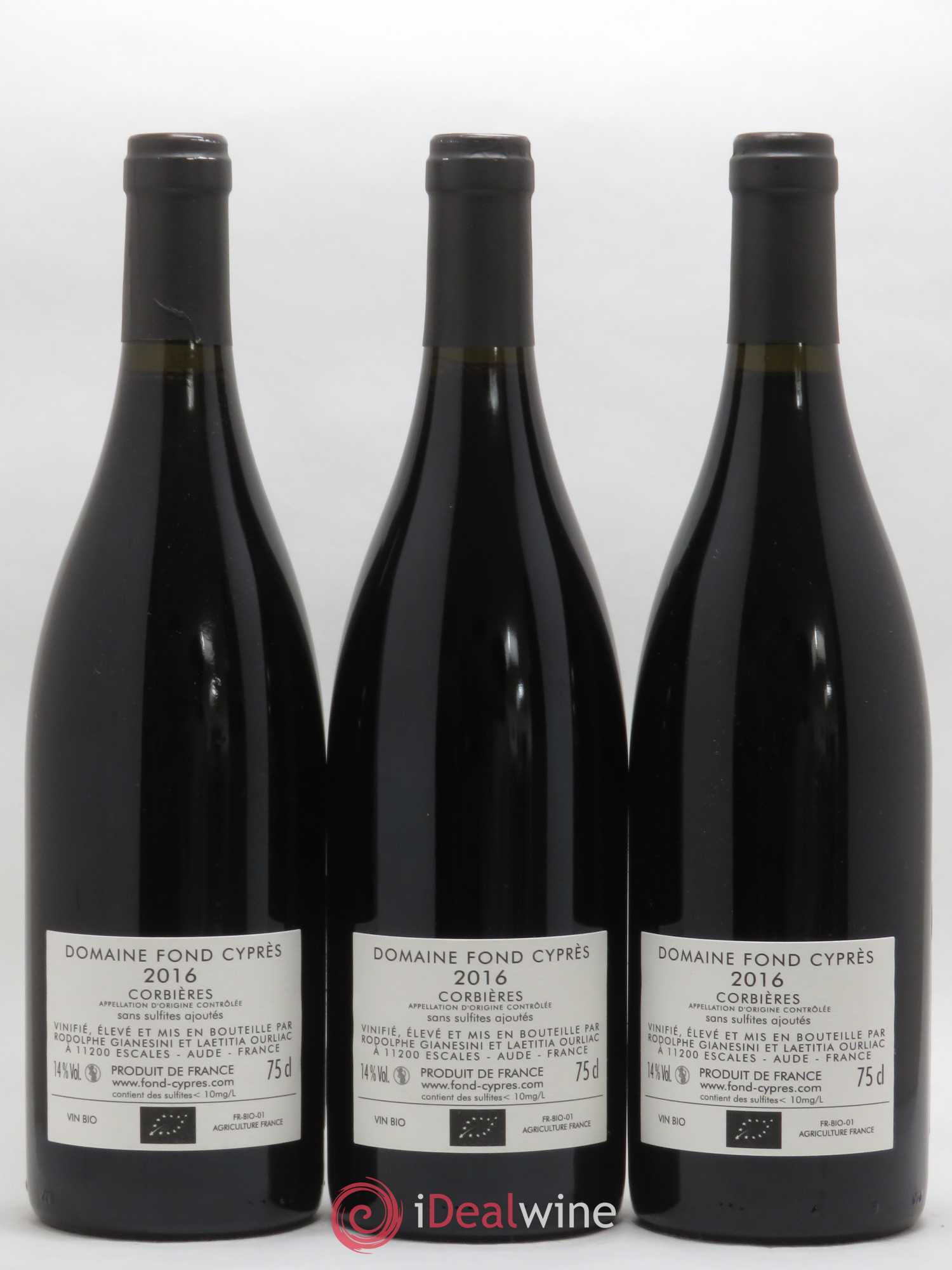 Corbières Domaine Fond Cyprès Le Corbières 2016 - Posten von 3 Flaschen - 1