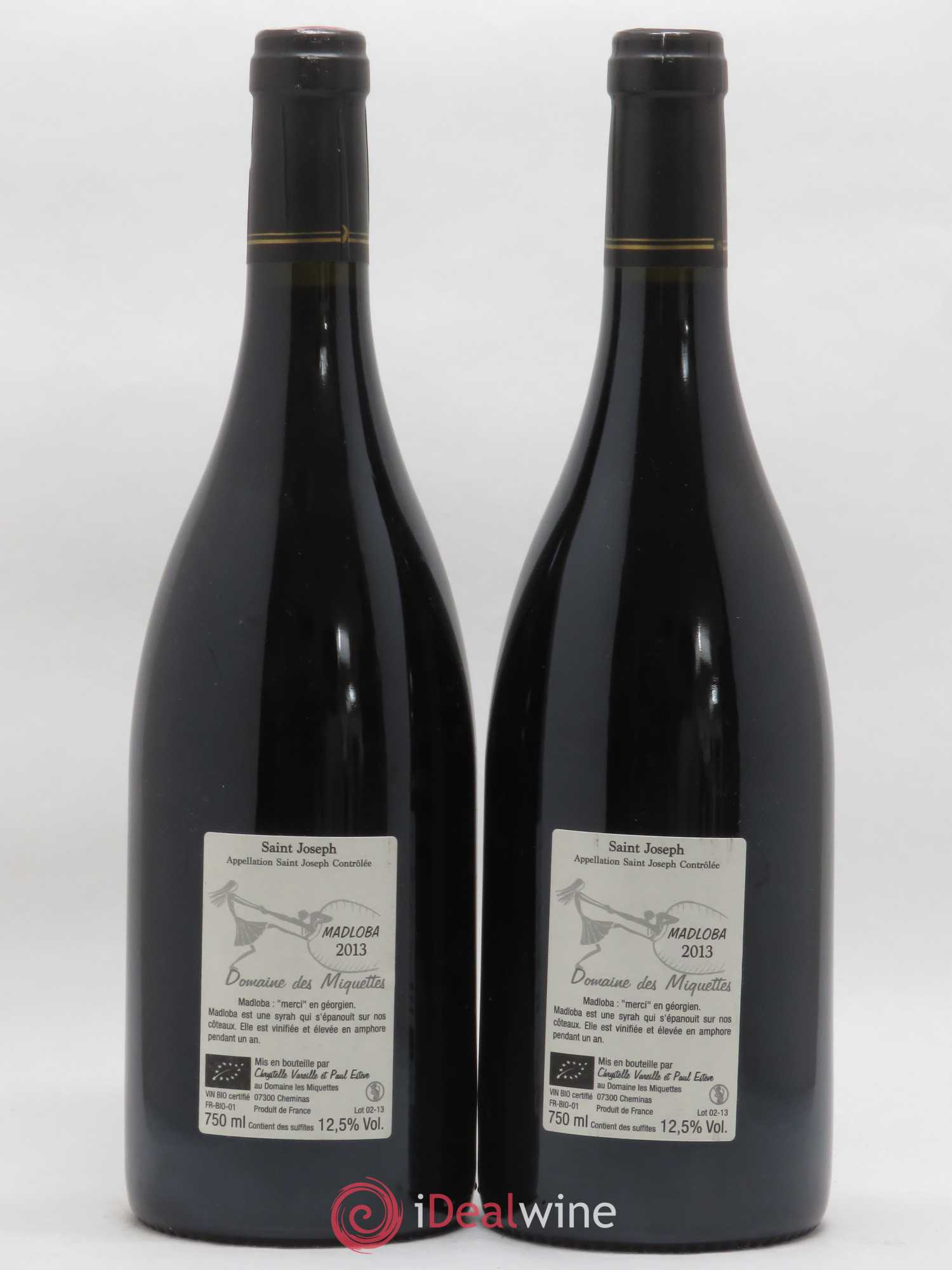 Saint-Joseph Miquettes (Domaine des) Madloba 2013 - Lot de 2 bouteilles - 1