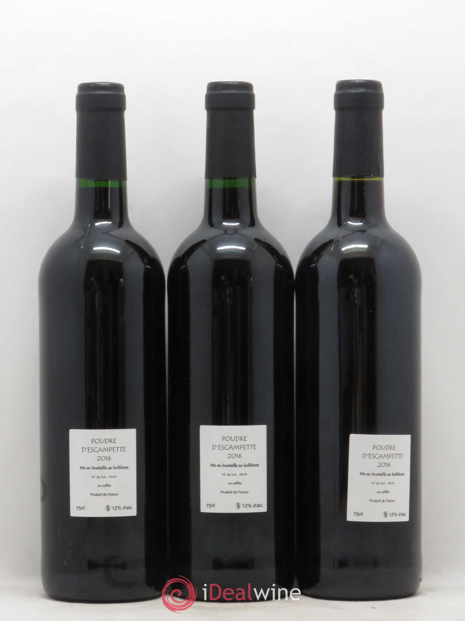 Vin de France Poudre d'Escampette Les Vins du Cabanon - Alain Castex 2016 - Lot de 6 bouteilles - 2