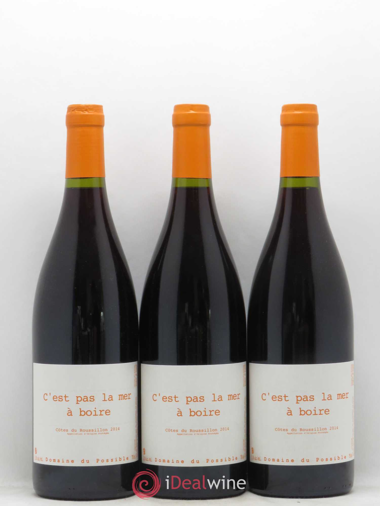 Côtes du Roussillon C'Est Pas La Mer à Boire Domaine du Possible 2014 - Posten von 6 Flaschen - 1