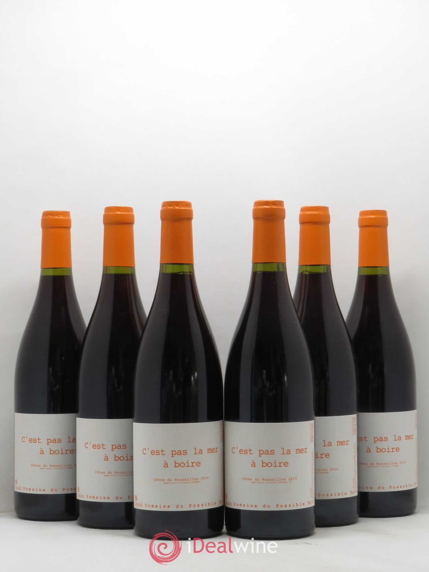 Côtes du Roussillon C'Est Pas La Mer à Boire Domaine du Possible 2014 - Posten von 6 Flaschen - 0