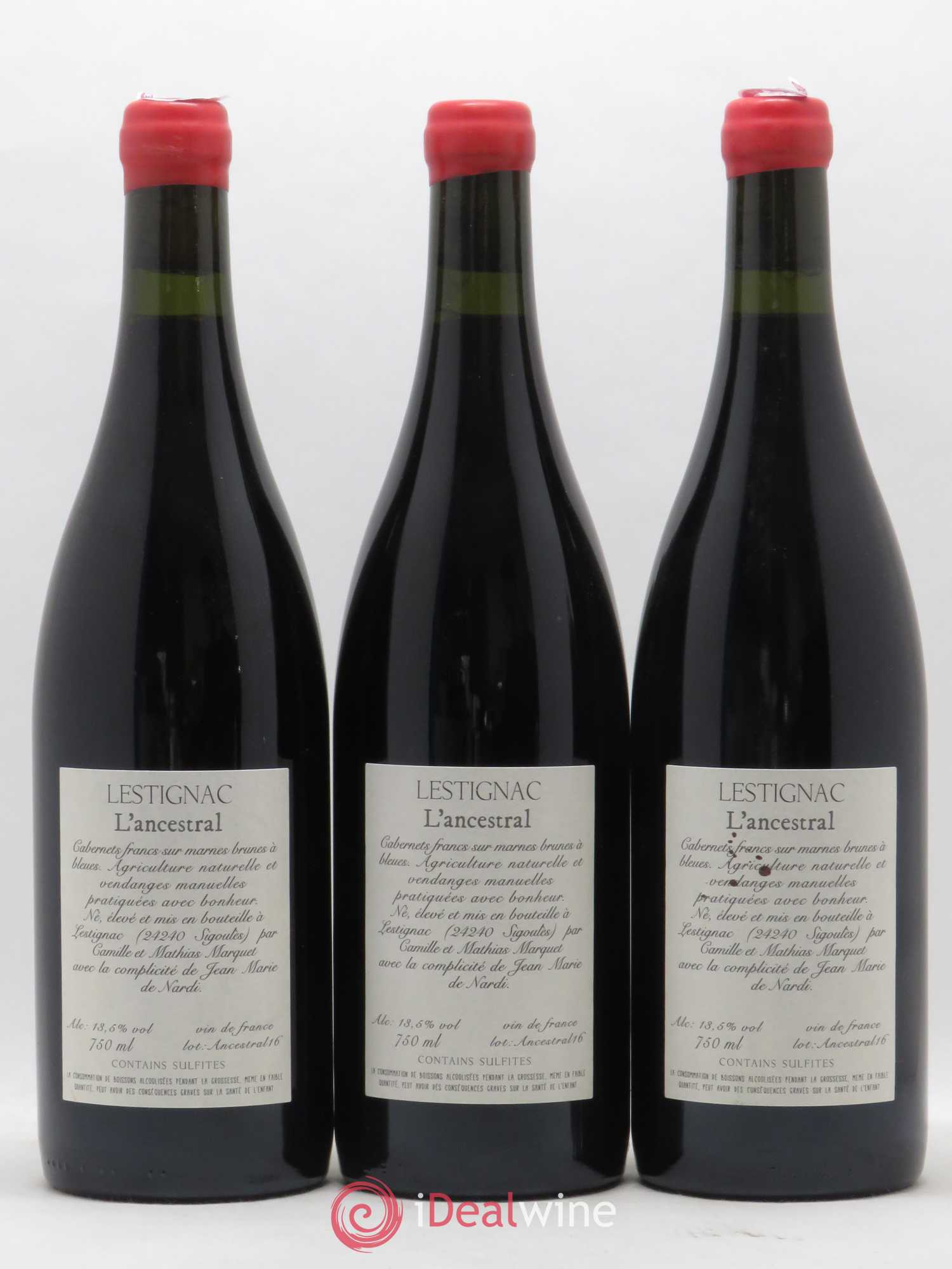 Sud-Ouest L'ancestral Château Lestignac 2016 - Lot de 3 bouteilles - 1
