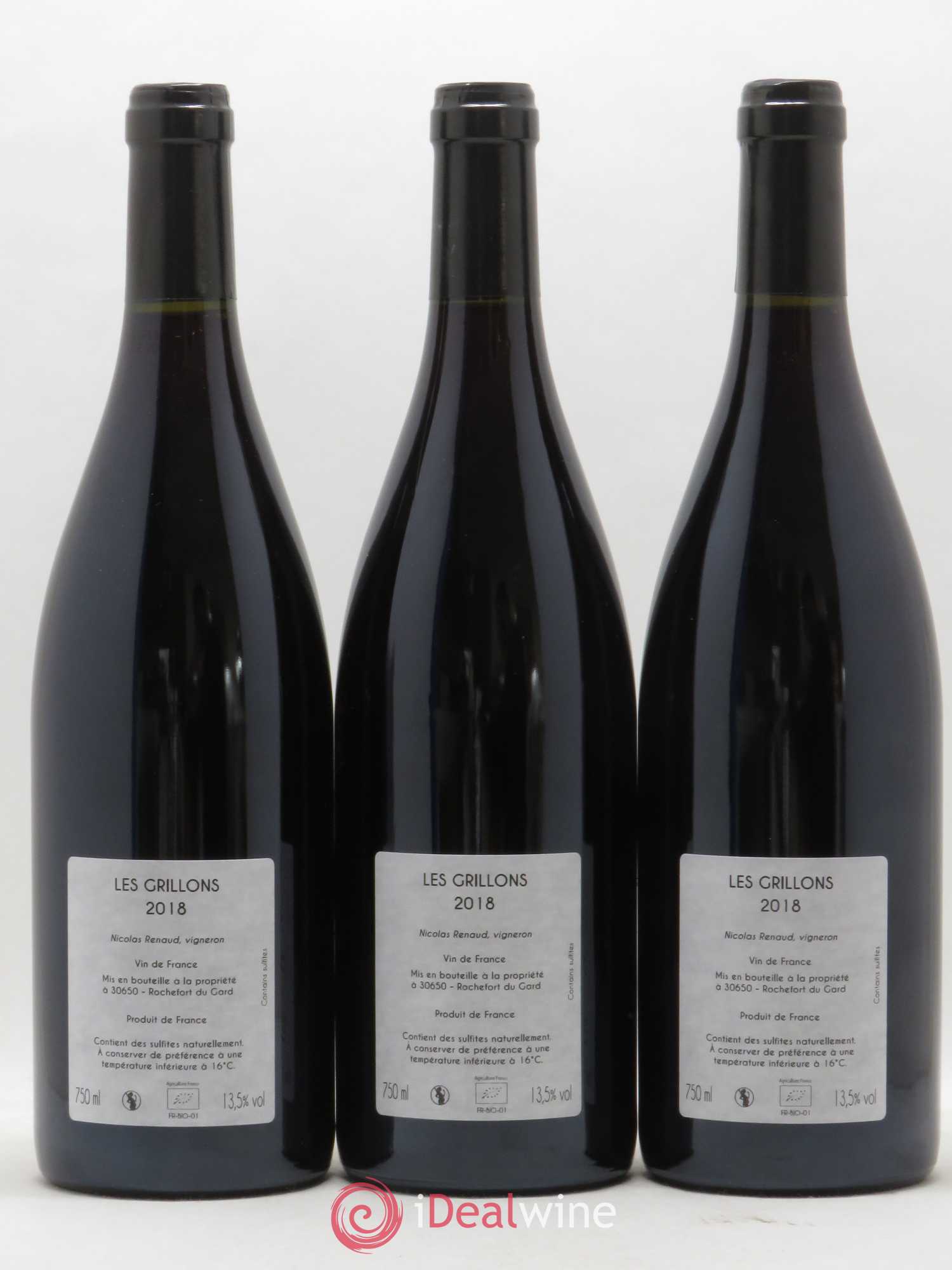 Vin de France Les Grillons Clos des Grillons 2018 - Lot de 3 bouteilles - 1