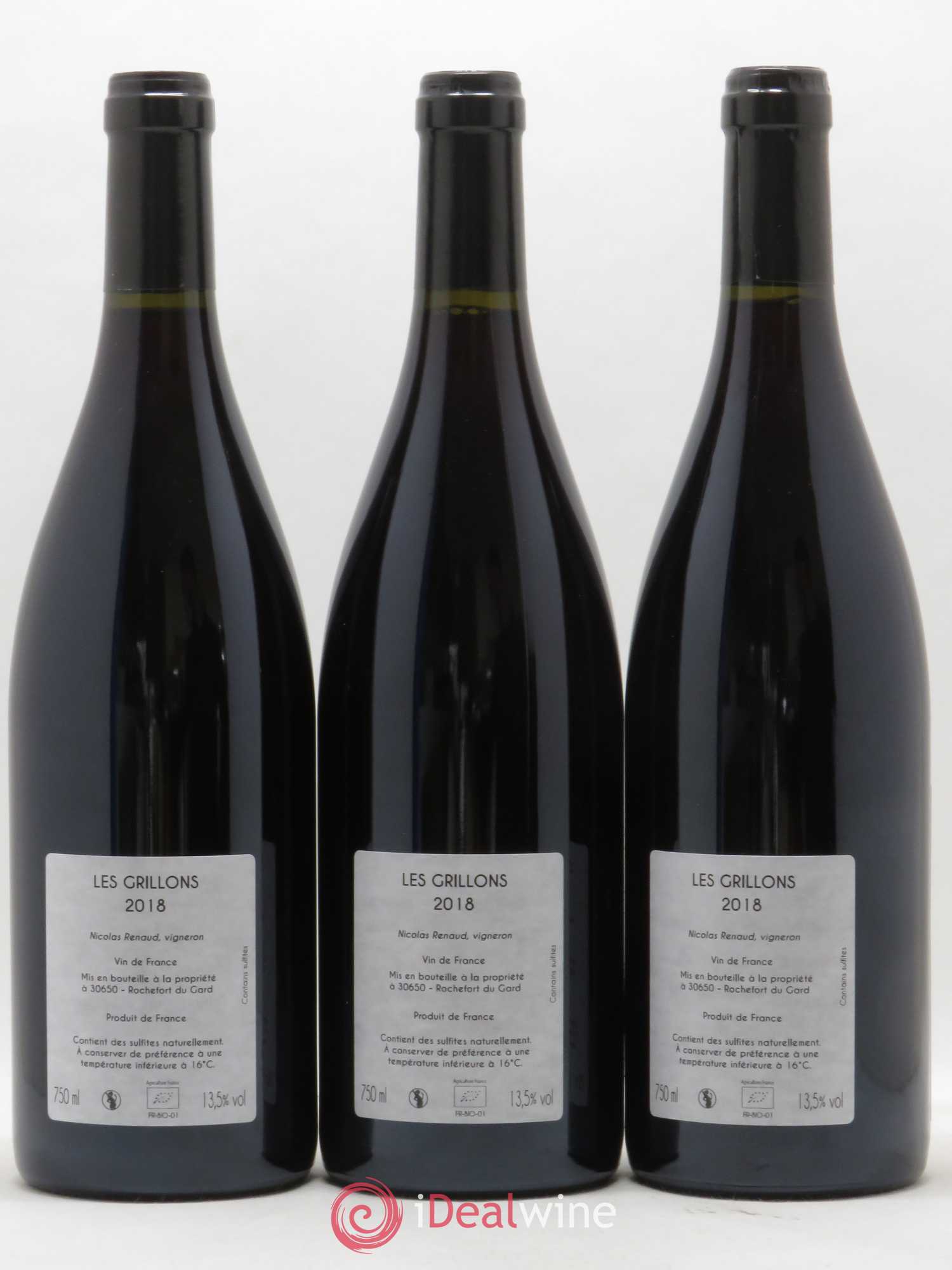 Vin de France Les Grillons Clos des Grillons 2018 - Lot de 3 bouteilles - 1
