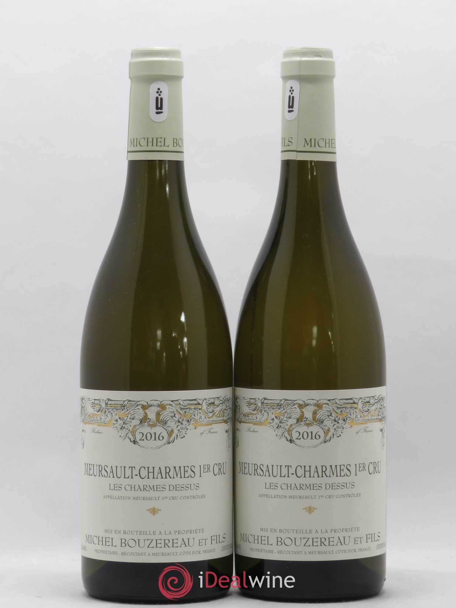 Meursault 1er Cru Charmes Les Charmes Dessus Michel Bouzereau et Fils (Domaine) 2016 - Lot de 2 bouteilles - 0