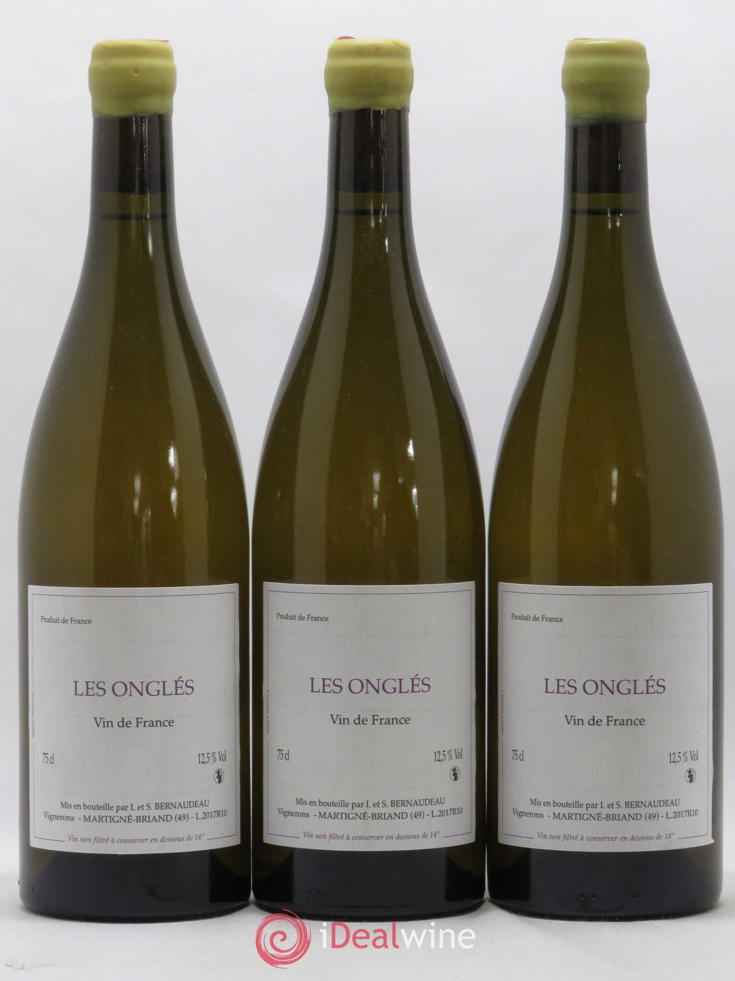 Vin de France Les Onglés Stéphane Bernaudeau 2017 - Lot de 3 bouteilles - 0