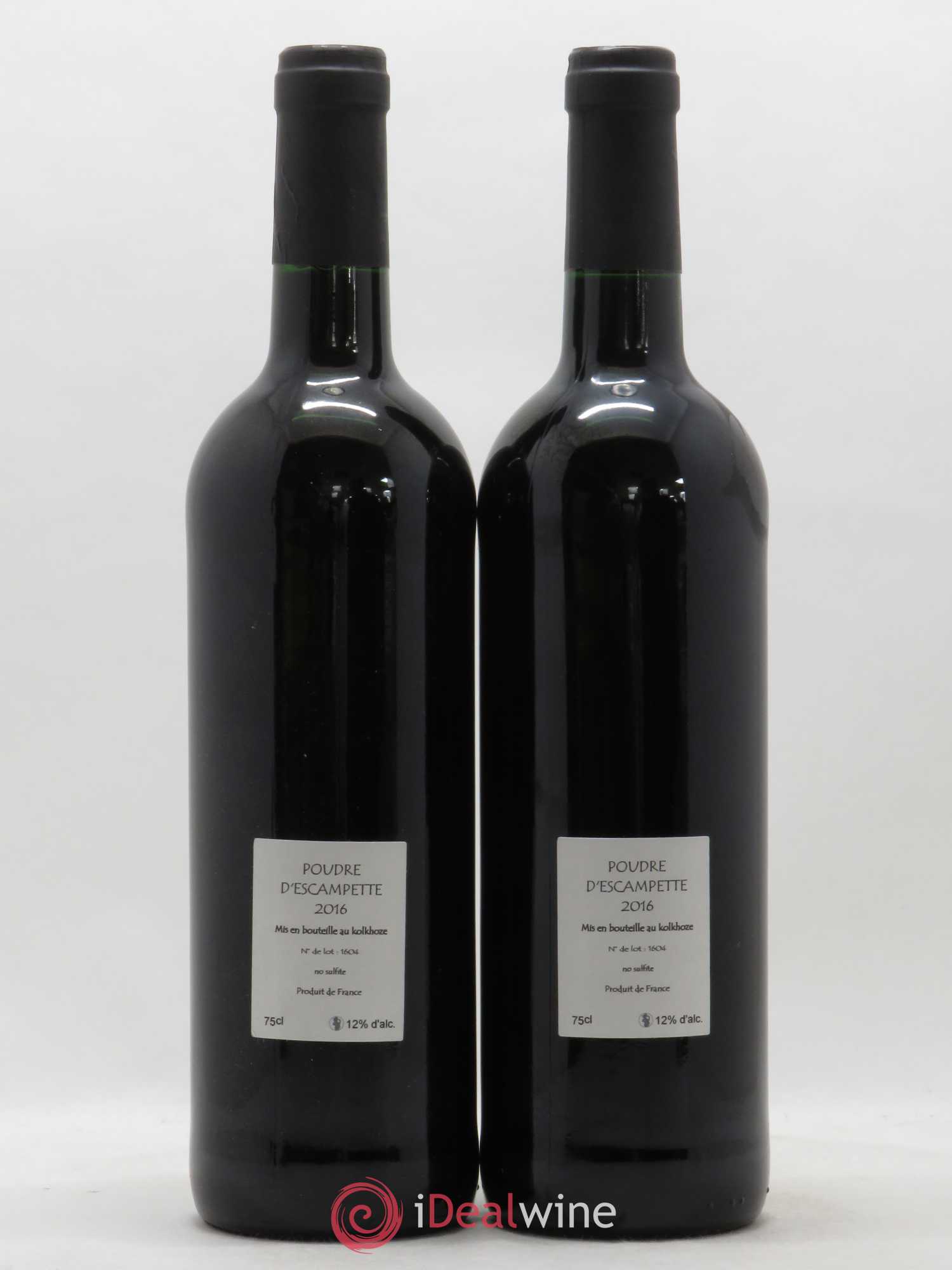 Vin de France Poudre d'Escampette Les Vins du Cabanon - Alain Castex 2016 - Lot de 2 bouteilles - 1