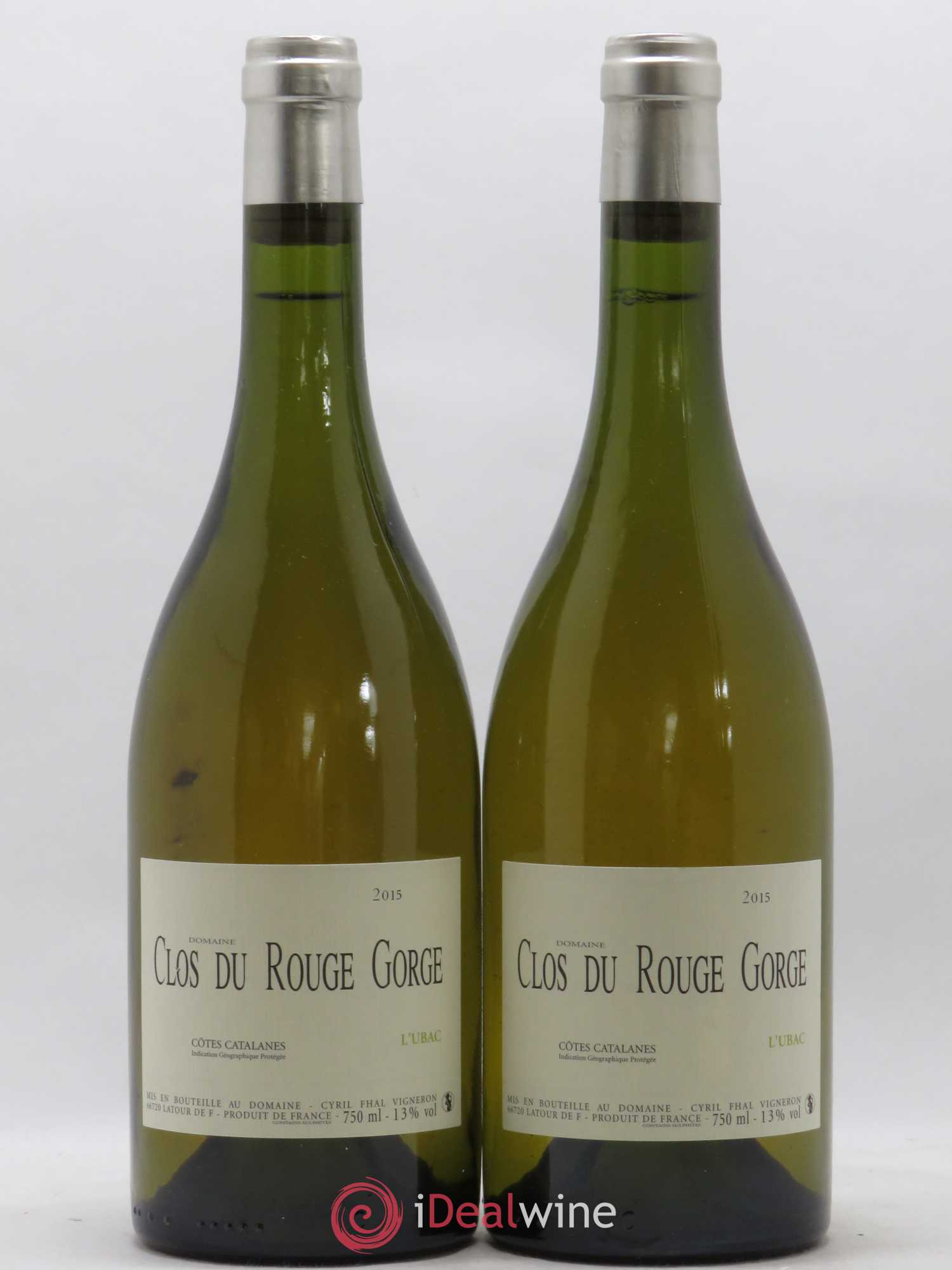 Côtes Catalanes Clos du Rouge Gorge L'Ubac Cyril Fhal 2015 - Lot de 2 bouteilles - 0