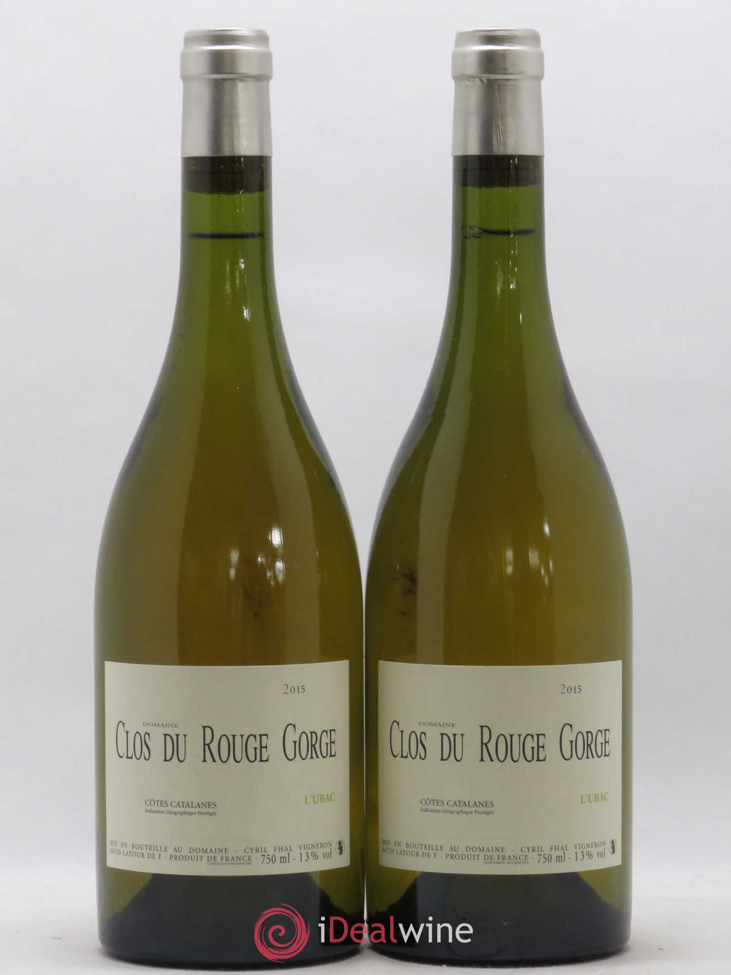 Côtes Catalanes Clos du Rouge Gorge L'Ubac Cyril Fhal 2015 - Lot de 2 bouteilles - 0