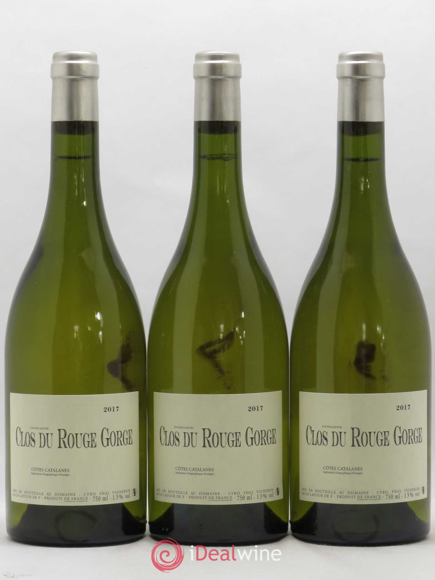 Côtes Catalanes Clos du Rouge Gorge Cyril Fhal 2017 - Lot de 3 bouteilles - 0