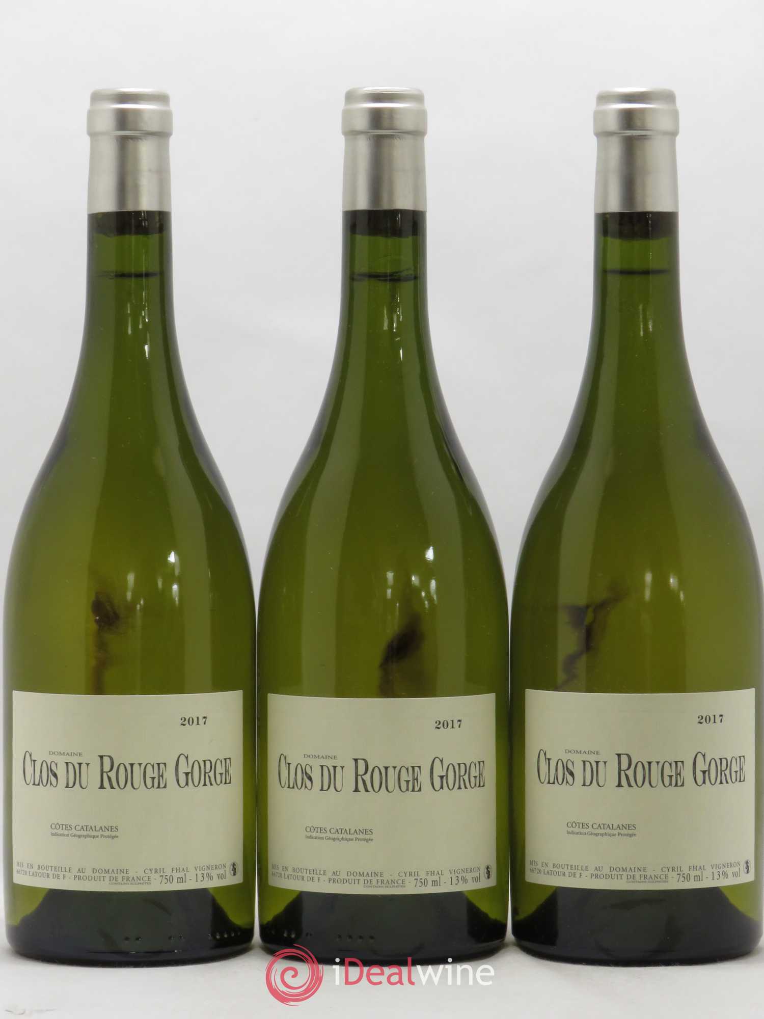 Côtes Catalanes Clos du Rouge Gorge Cyril Fhal 2017 - Lot de 3 bouteilles - 0