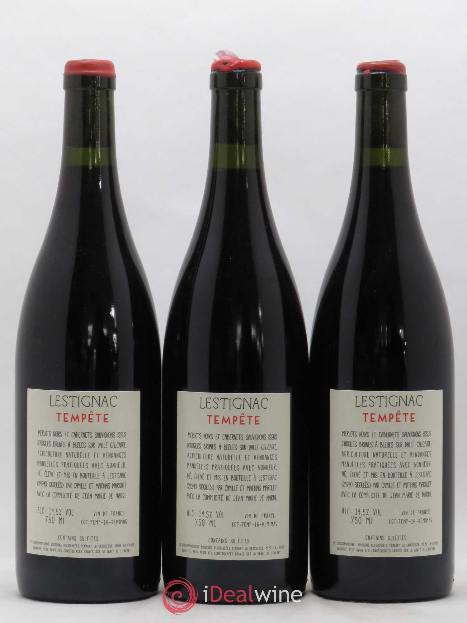 Sud-Ouest Vin de France Tempete Château Lestignac 2016 - Posten von 6 Flaschen - 2