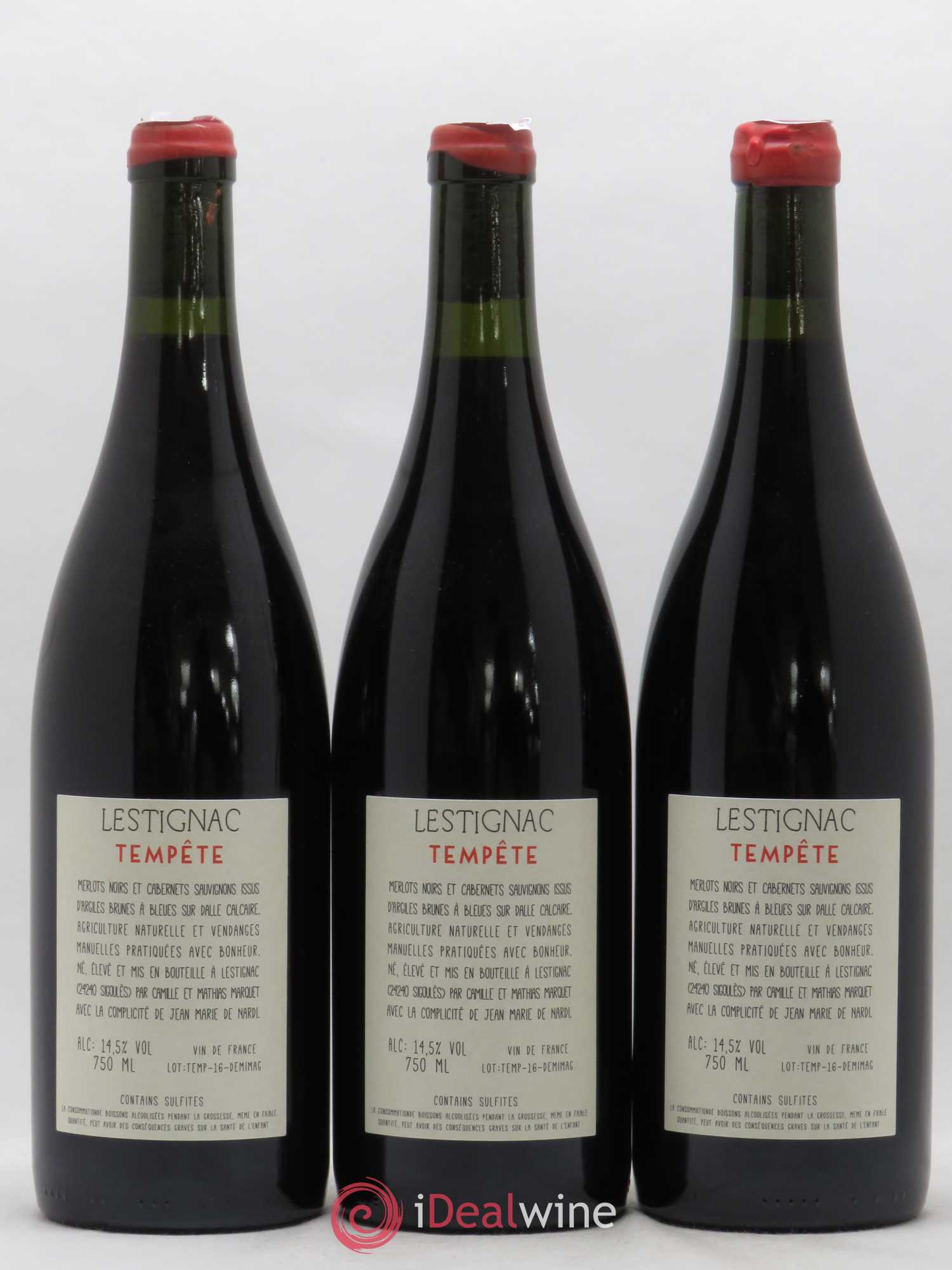Sud-Ouest Vin de France Tempete Château Lestignac 2016 - Posten von 6 Flaschen - 4