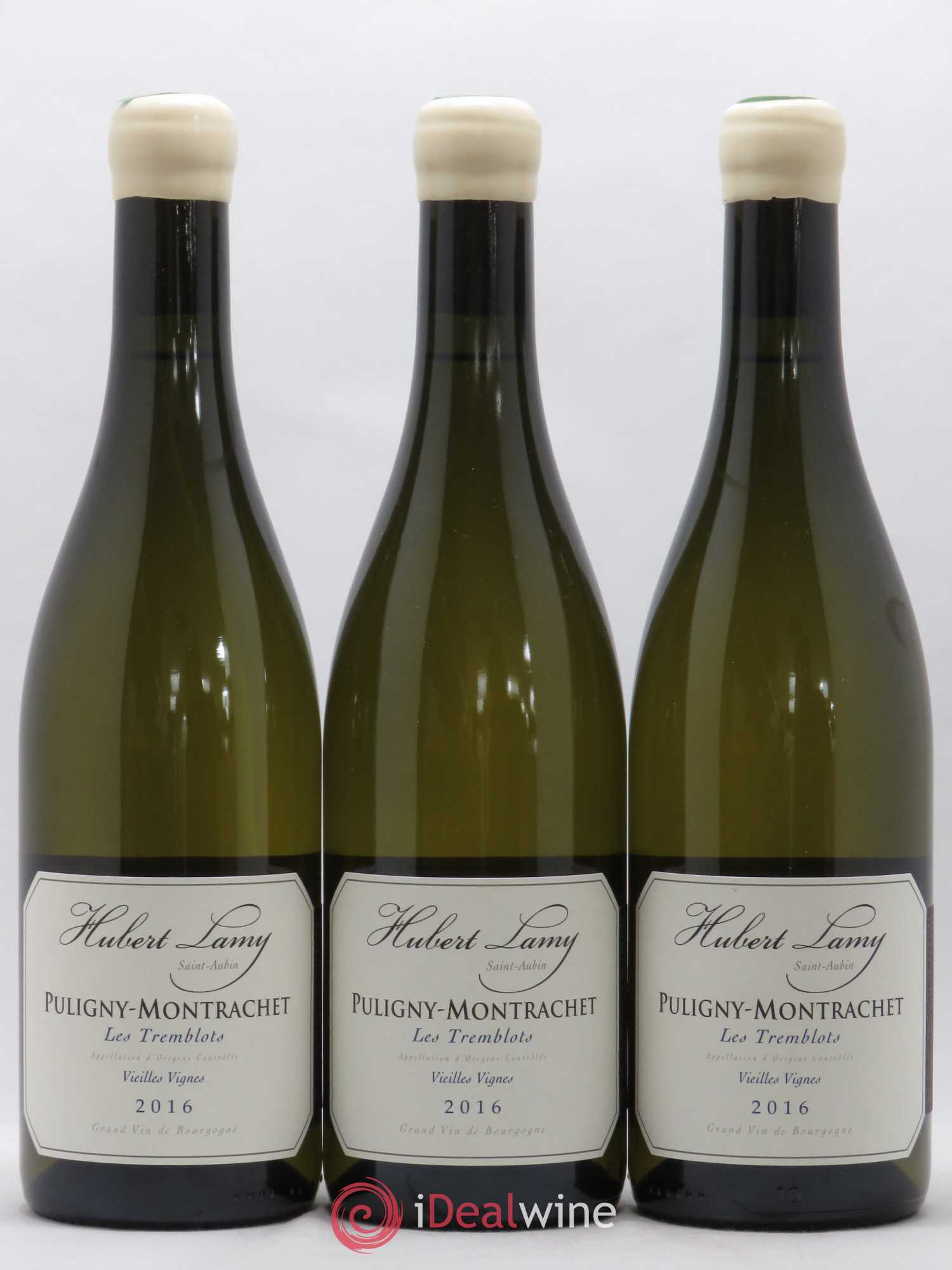 Puligny-Montrachet Les Tremblots Vieilles vignes Hubert Lamy 2016 - Posten von 3 Flaschen - 0