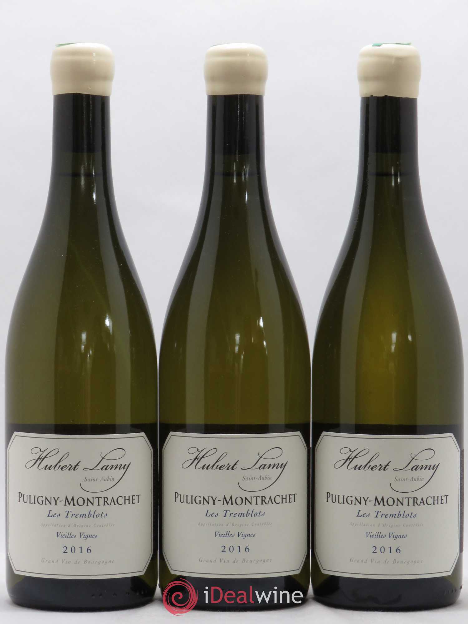 Puligny-Montrachet Les Tremblots Vieilles vignes Hubert Lamy 2016 - Posten von 3 Flaschen - 0