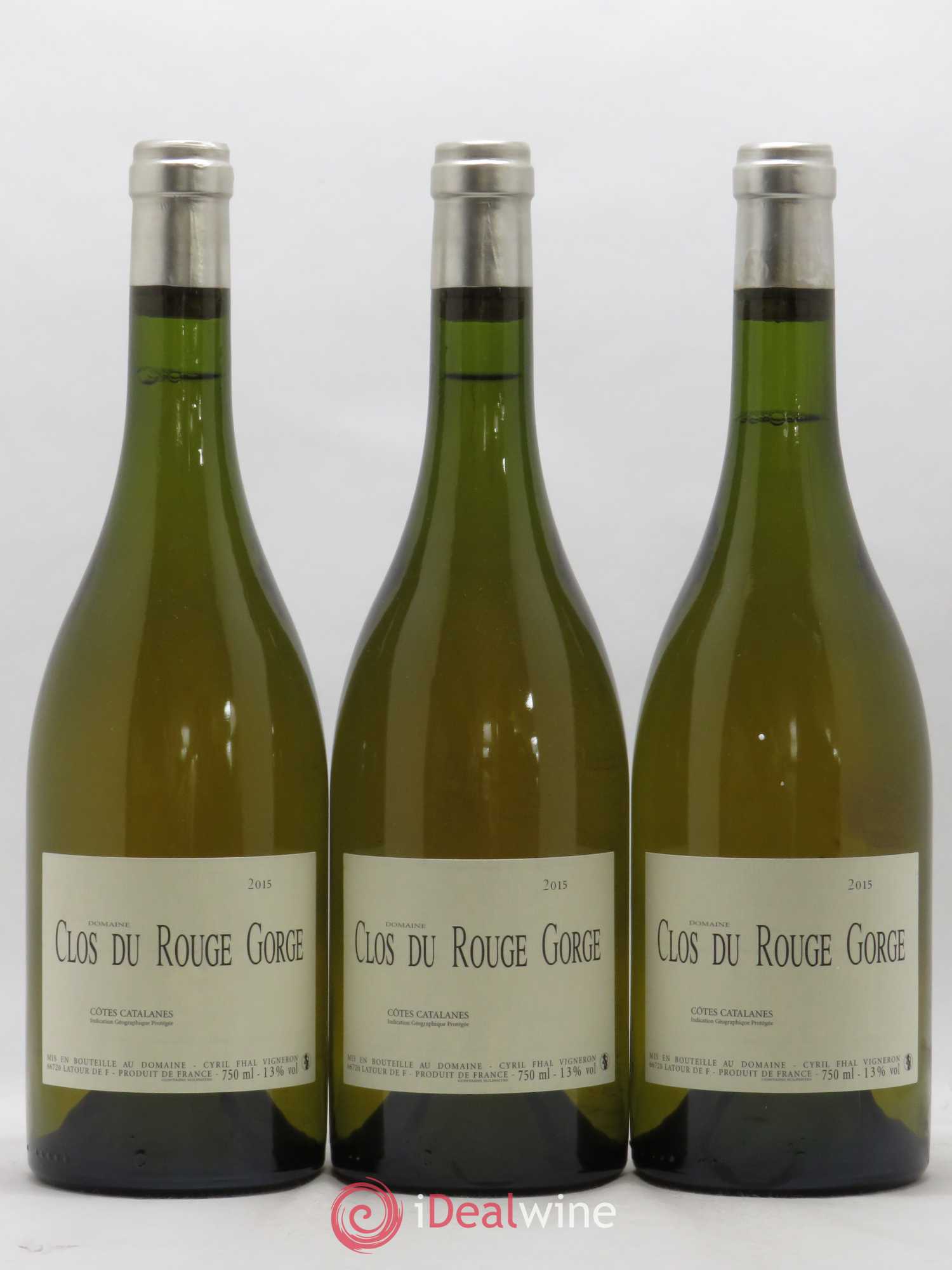 Côtes Catalanes Clos du Rouge Gorge Cyril Fhal 2015 - Lot de 3 bouteilles - 0