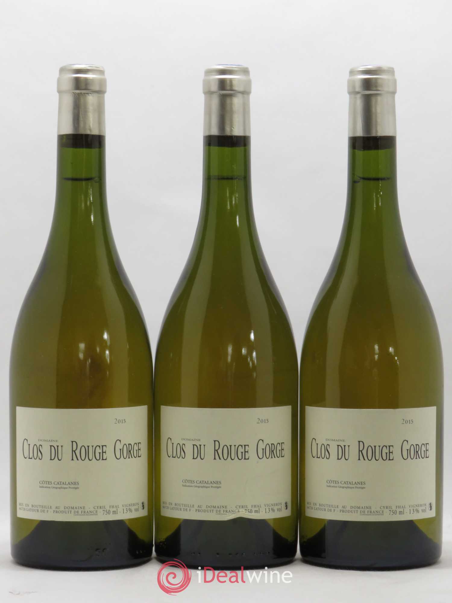 Côtes Catalanes Clos du Rouge Gorge Cyril Fhal 2015 - Lot de 3 bouteilles - 0
