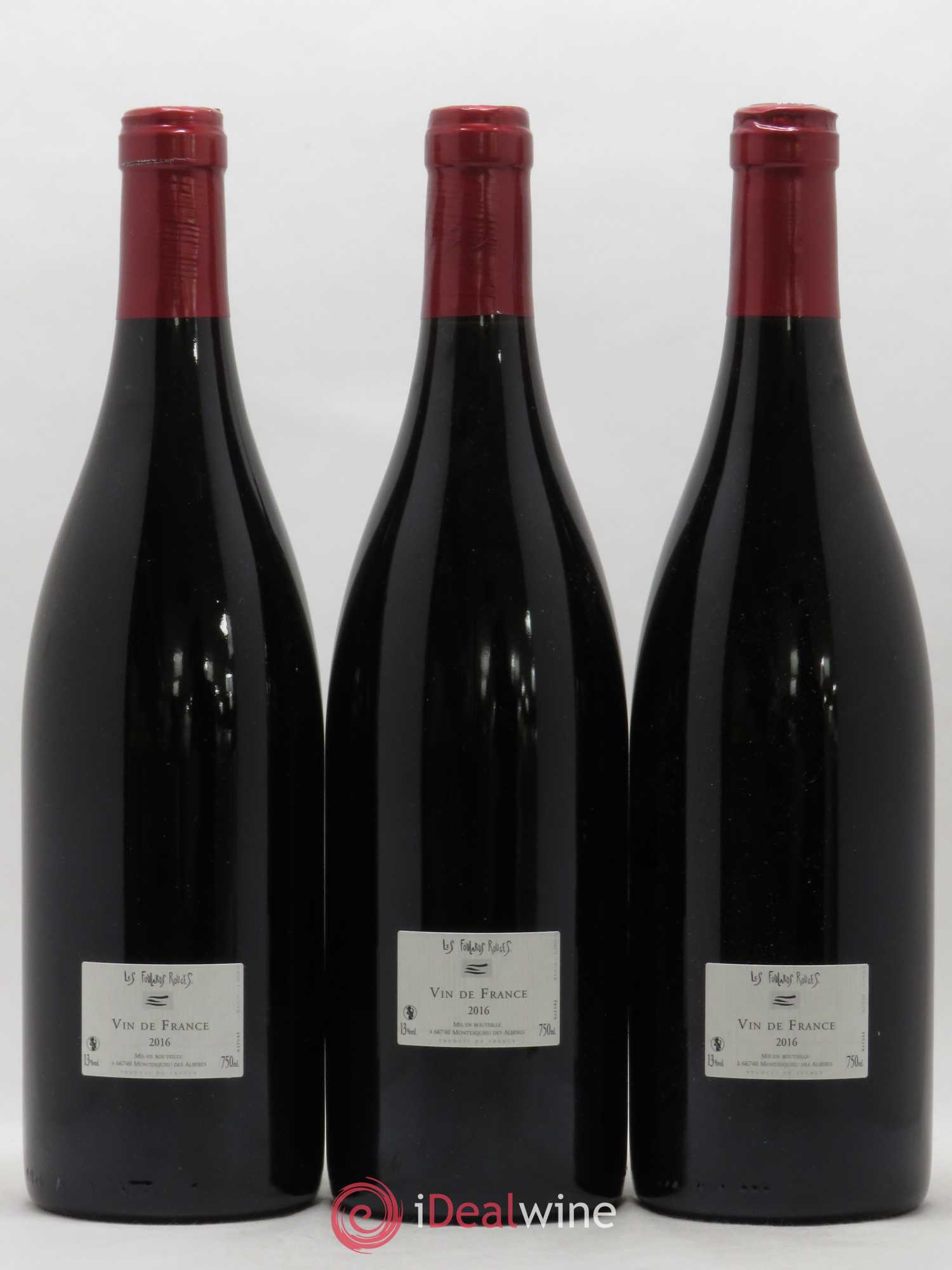 Vin de France Frida Les Foulards Rouges 2016 - Lotto di 3 bottiglie - 1