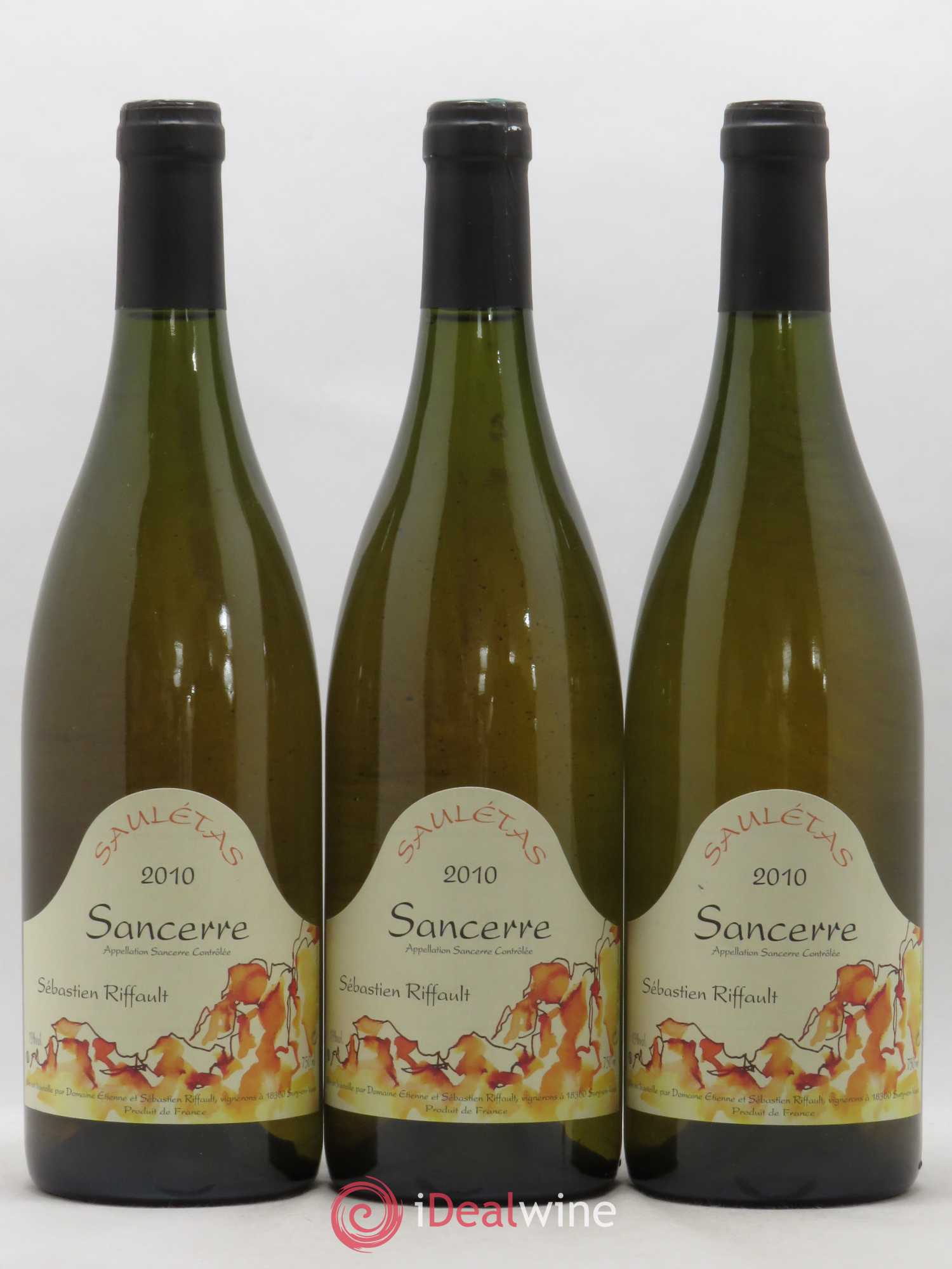 Sancerre Sauletas Sébastien Riffault 2010 - Lot of 3 bottles - 0