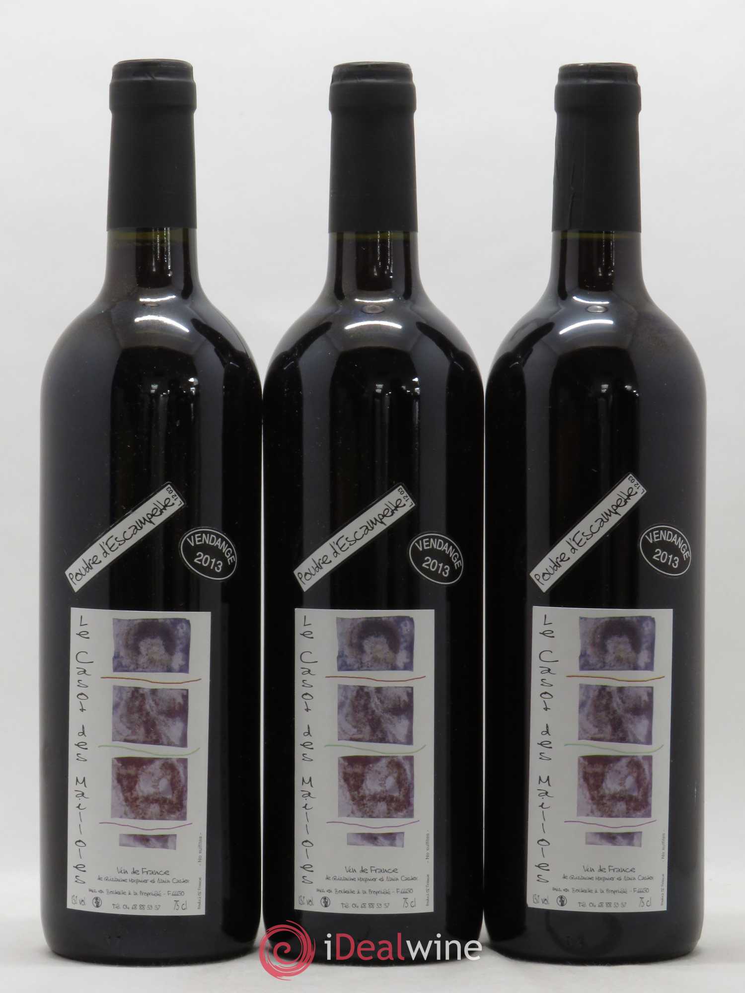 Vin de France Poudre d'Escampette Le Casot des Mailloles 2013 - Posten von 3 Flaschen - 0