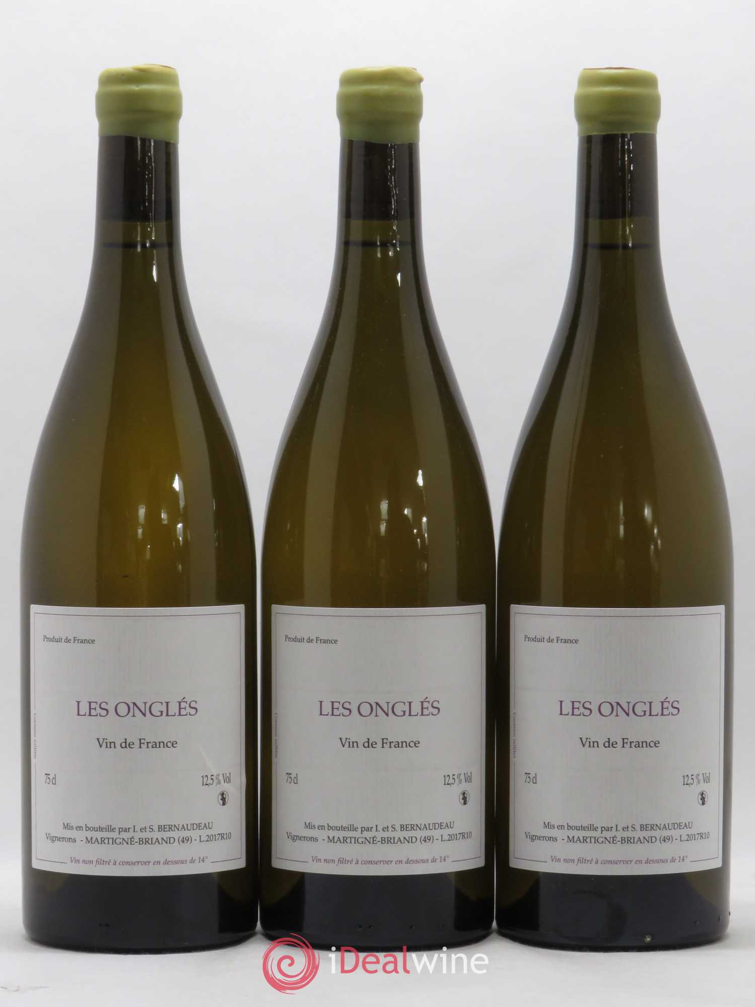 Vin de France Les Onglés Stéphane Bernaudeau 2017 - Lot de 3 bouteilles - 0