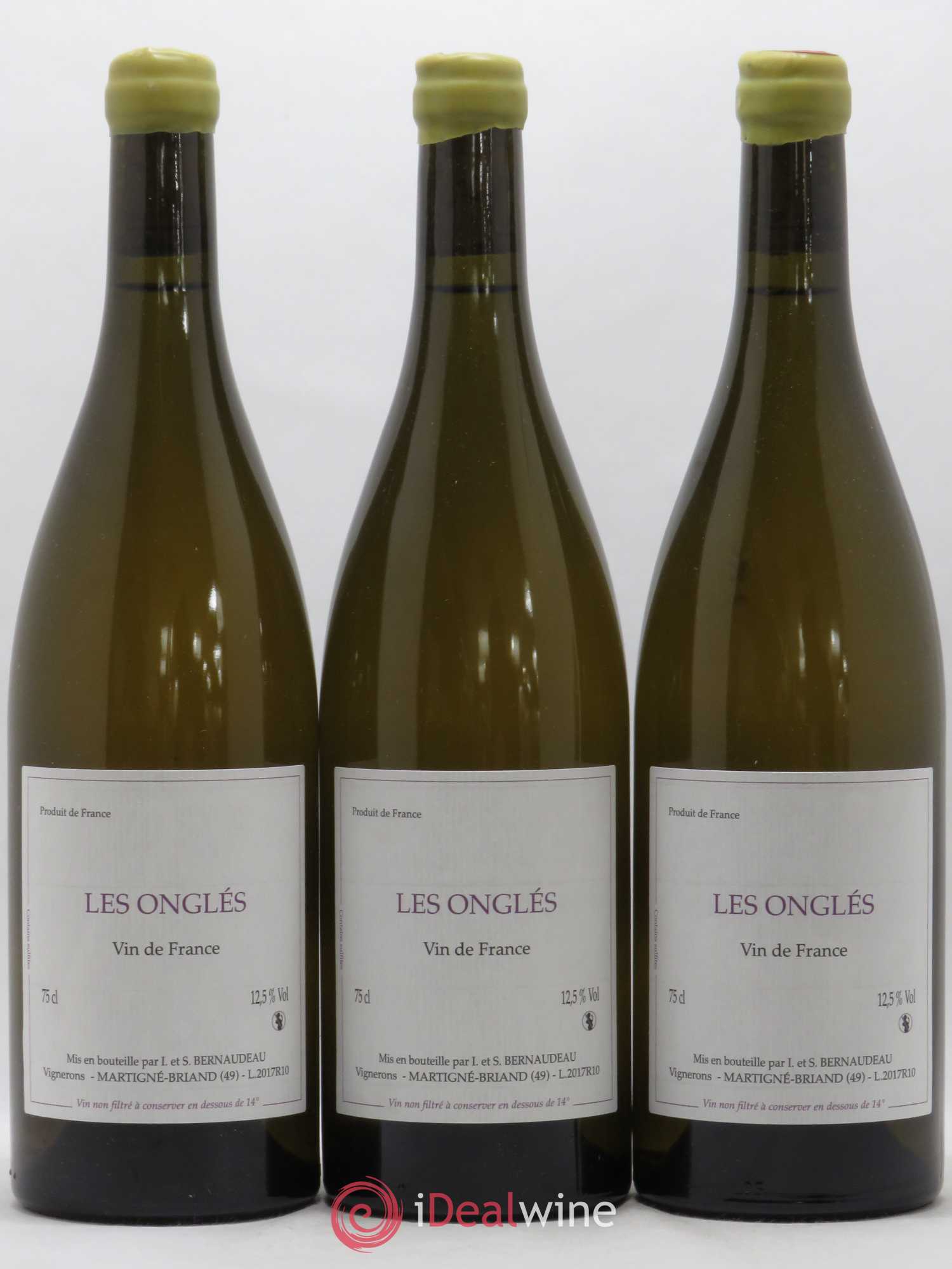 Vin de France Les Onglés Stéphane Bernaudeau 2017 - Lot de 3 bouteilles - 0