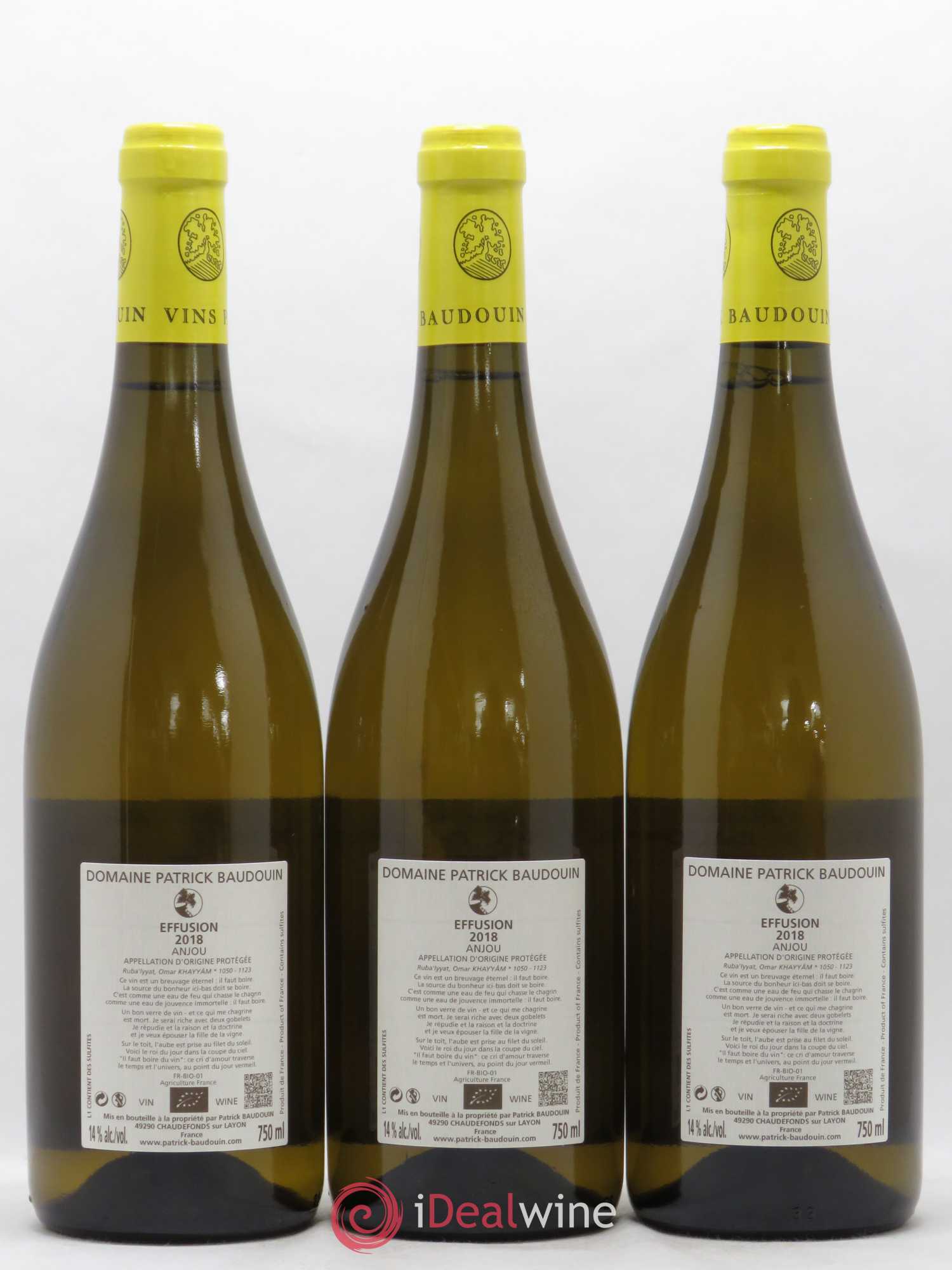 Anjou Effusion Patrick Baudouin 2018 - Lot de 6 bouteilles - 4
