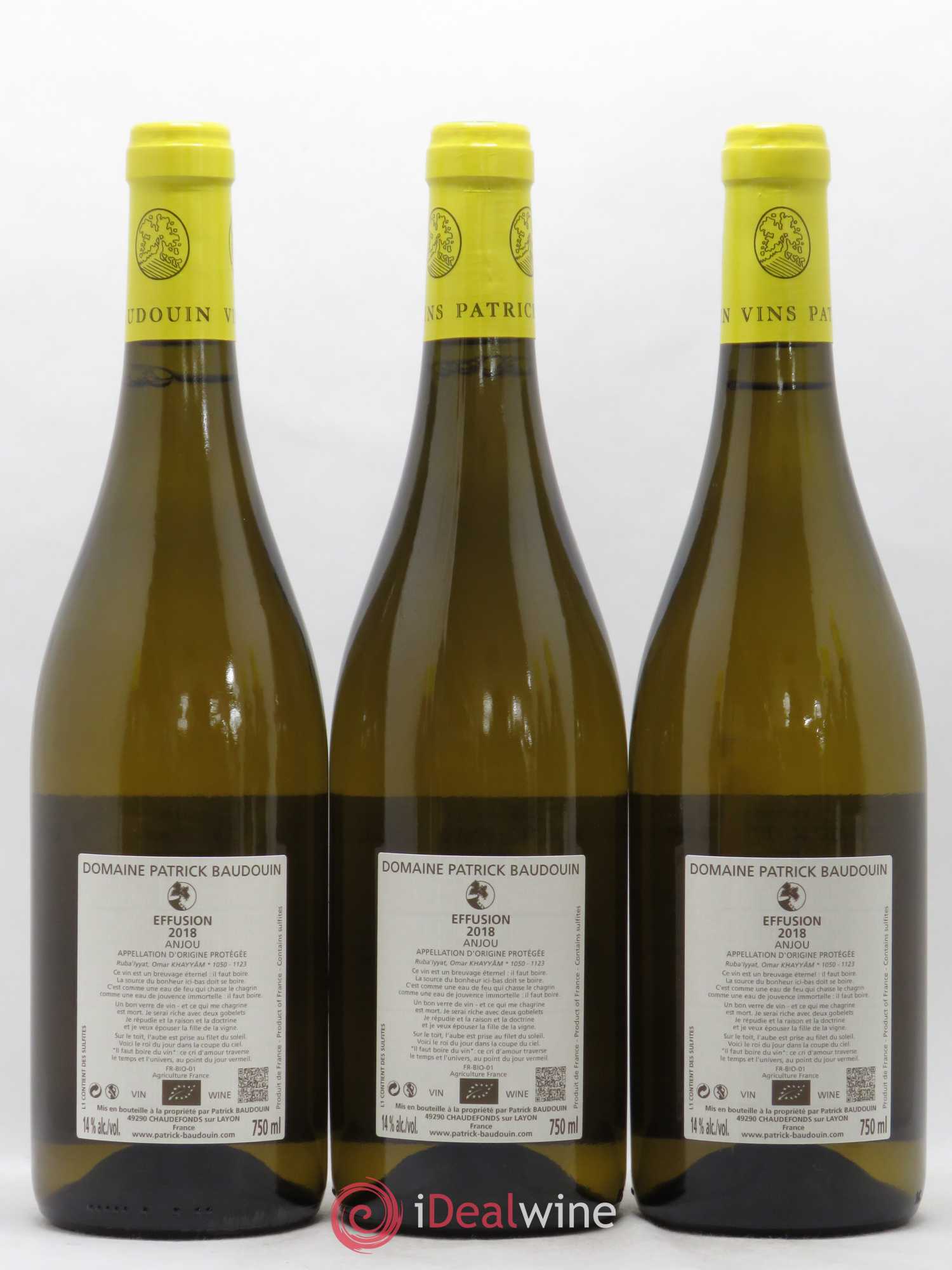 Anjou Effusion Patrick Baudouin 2018 - Lot de 6 bouteilles - 2