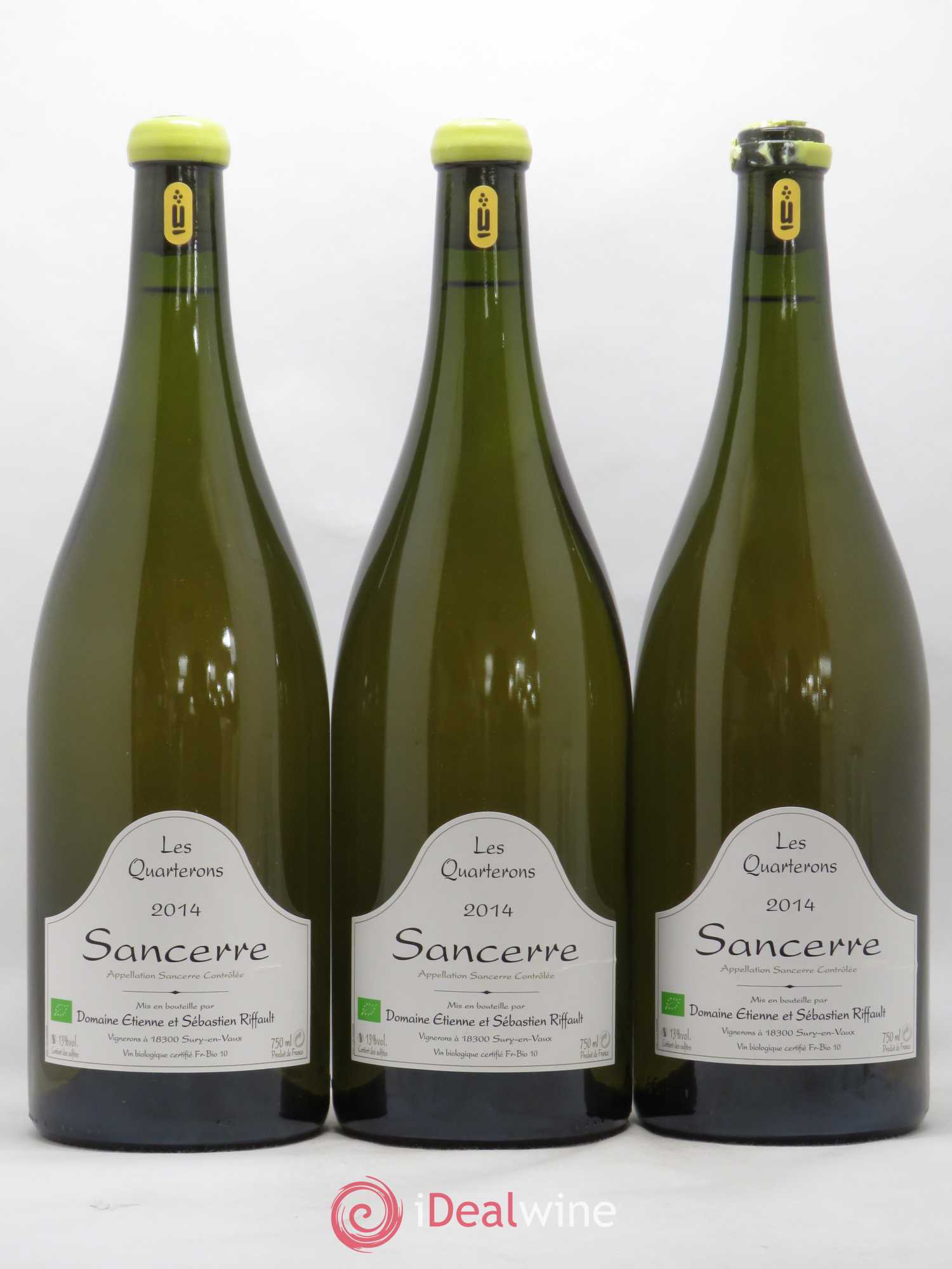 Sancerre Les Quarterons Sebastien Riffault 2014 - Posten von 3 Magnum - 0