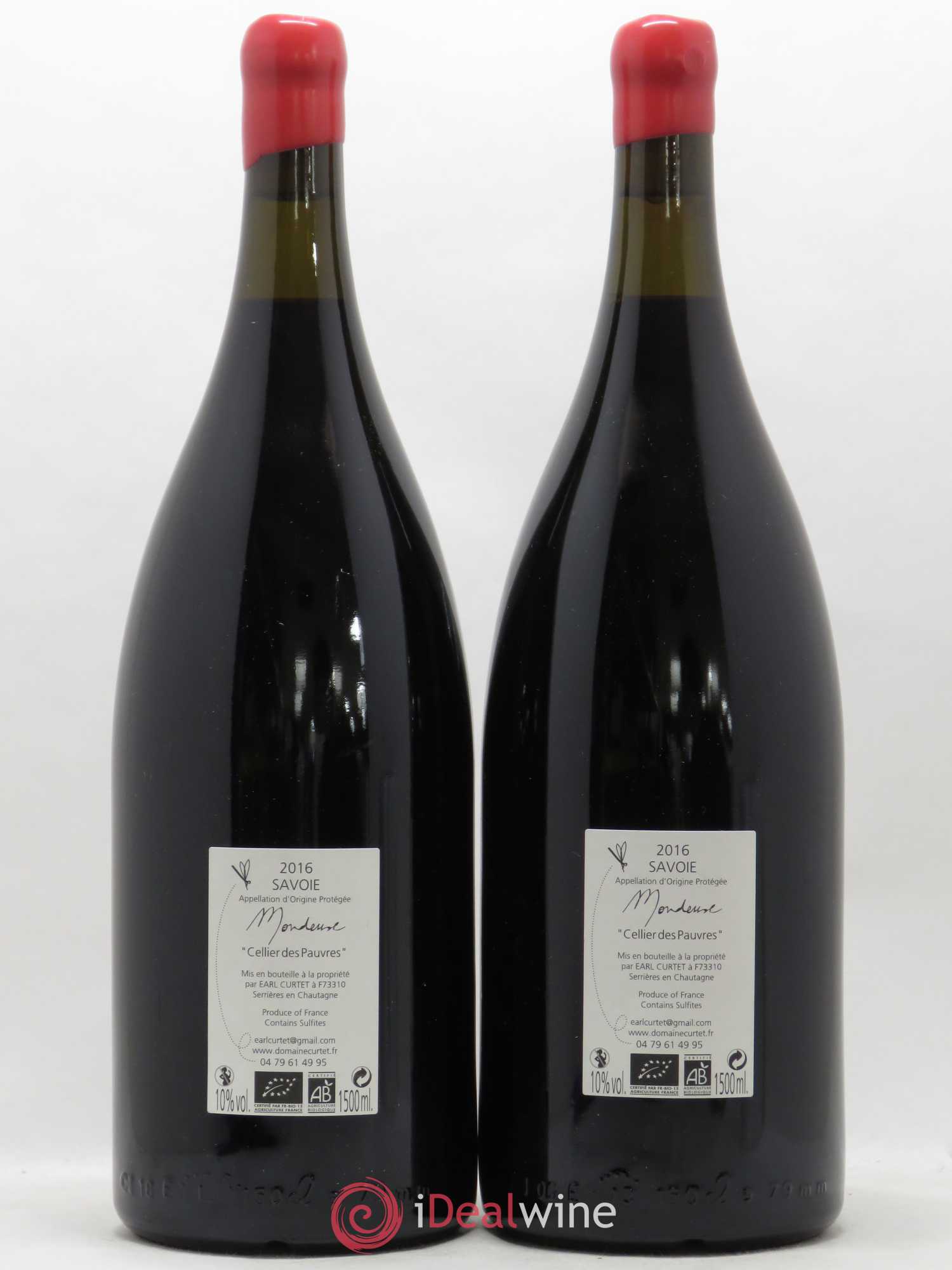 Vin de Savoie Mondeuse Cellier des Pauvres Curtet 2016 - Lot de 2 magnums - 1